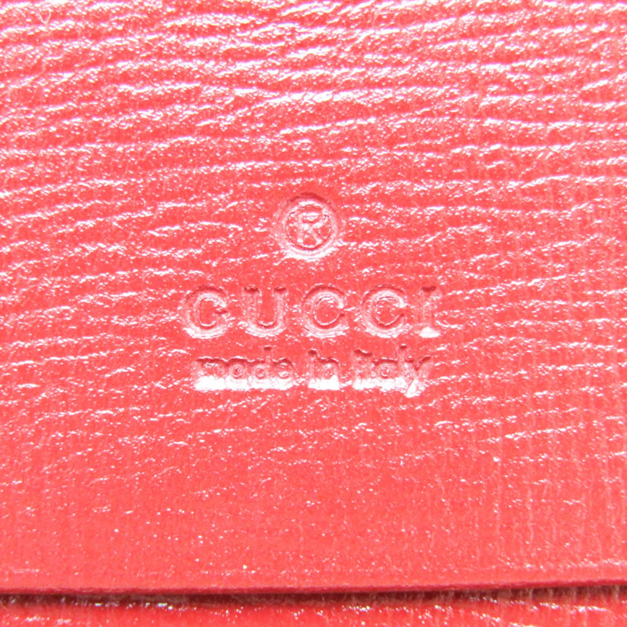 Gucci Red Leather Wallet (Pre-Owned)