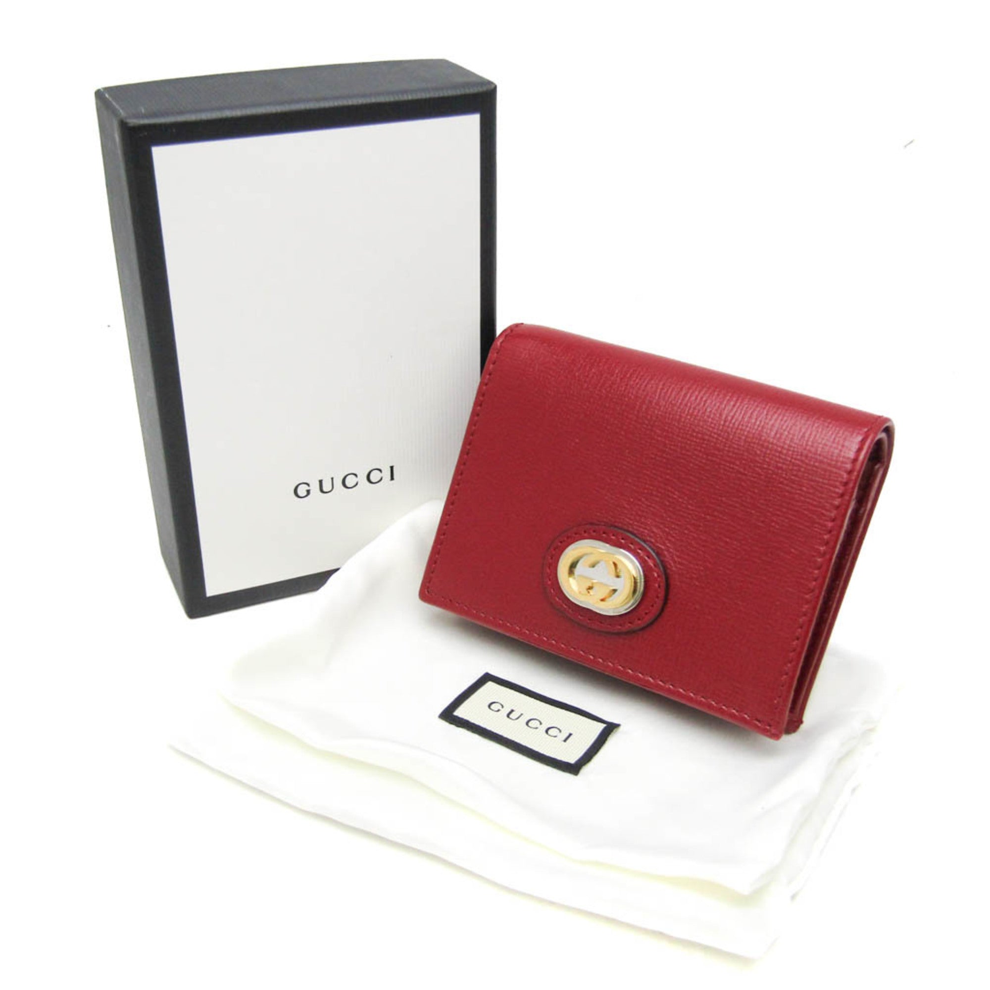 Gucci Red Leather Wallet (Pre-Owned)