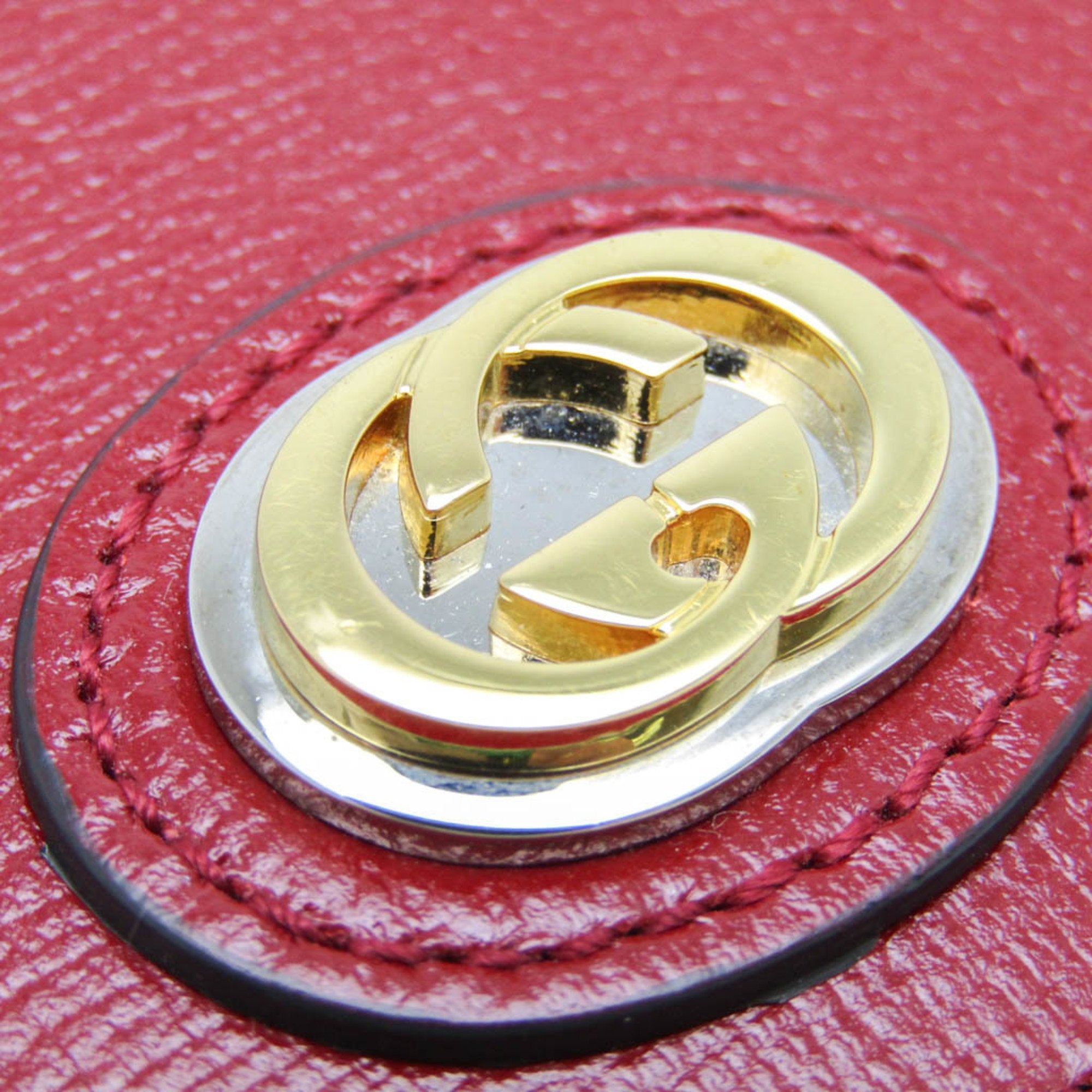 Gucci Red Leather Wallet (Pre-Owned)