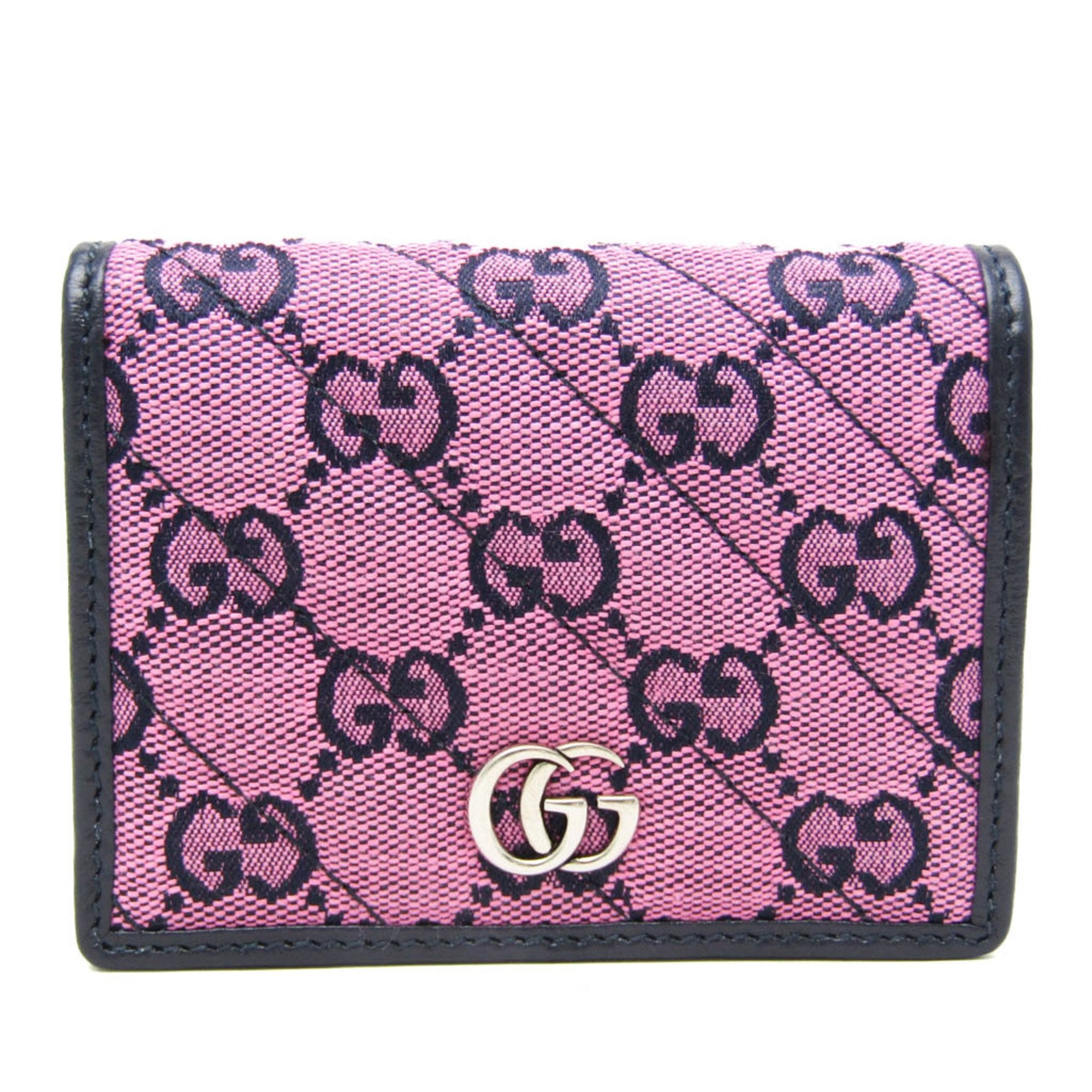 Gucci Marmont Pink Canvas Wallet (Pre-Owned)