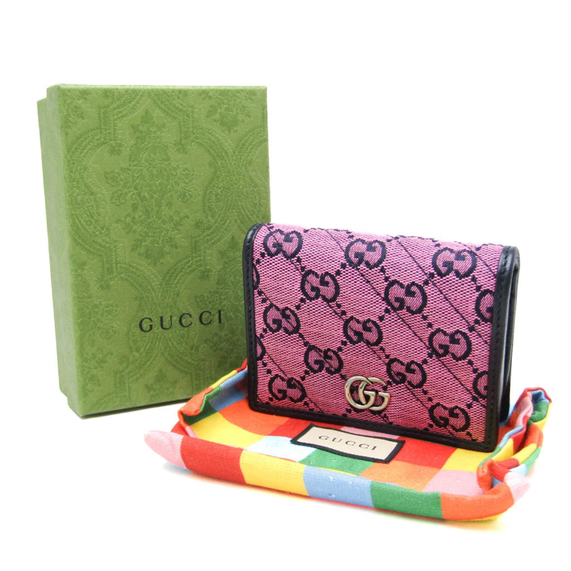 Gucci Marmont Pink Canvas Wallet (Pre-Owned)