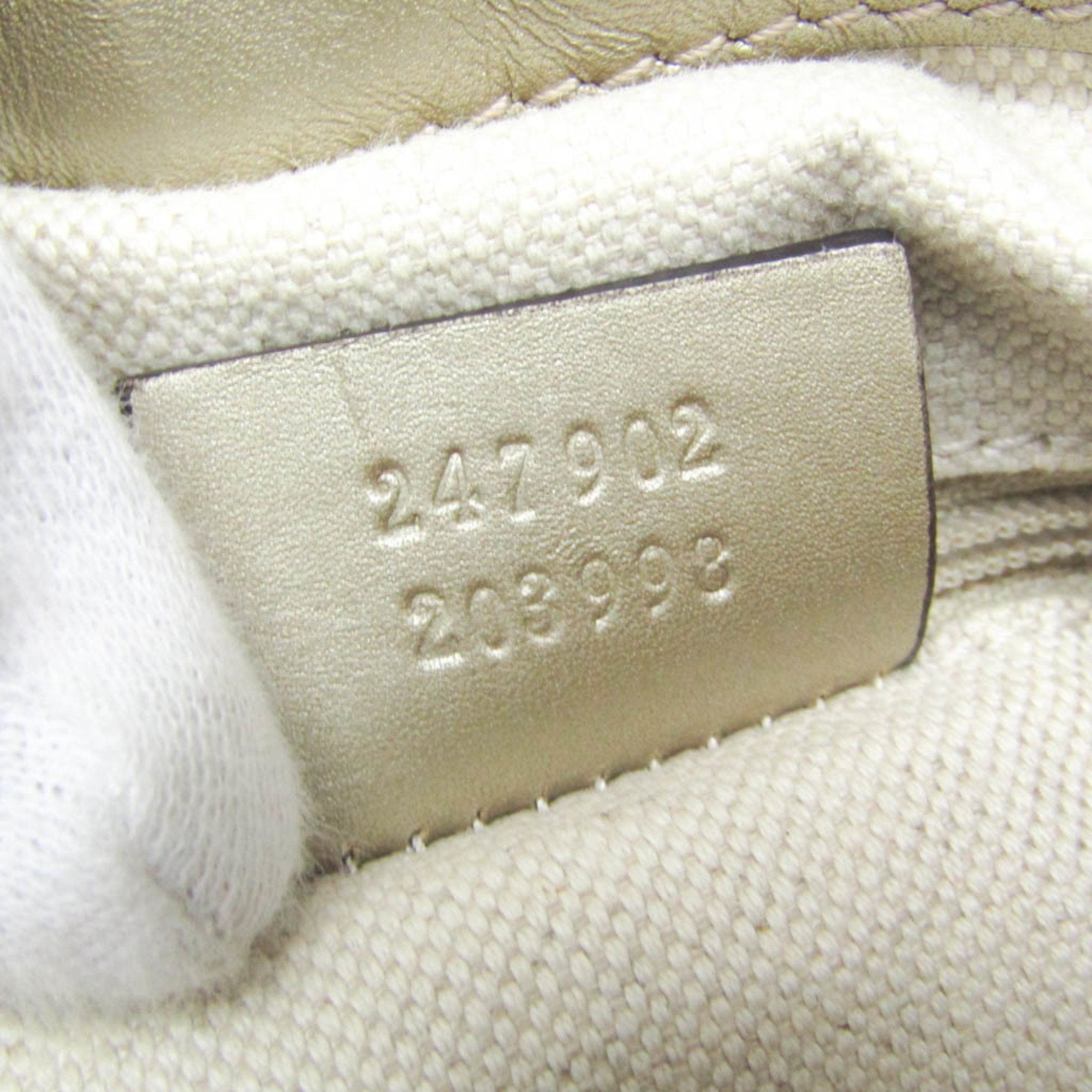 Gucci Sukey Beige Canvas Handbag (Pre-Owned)