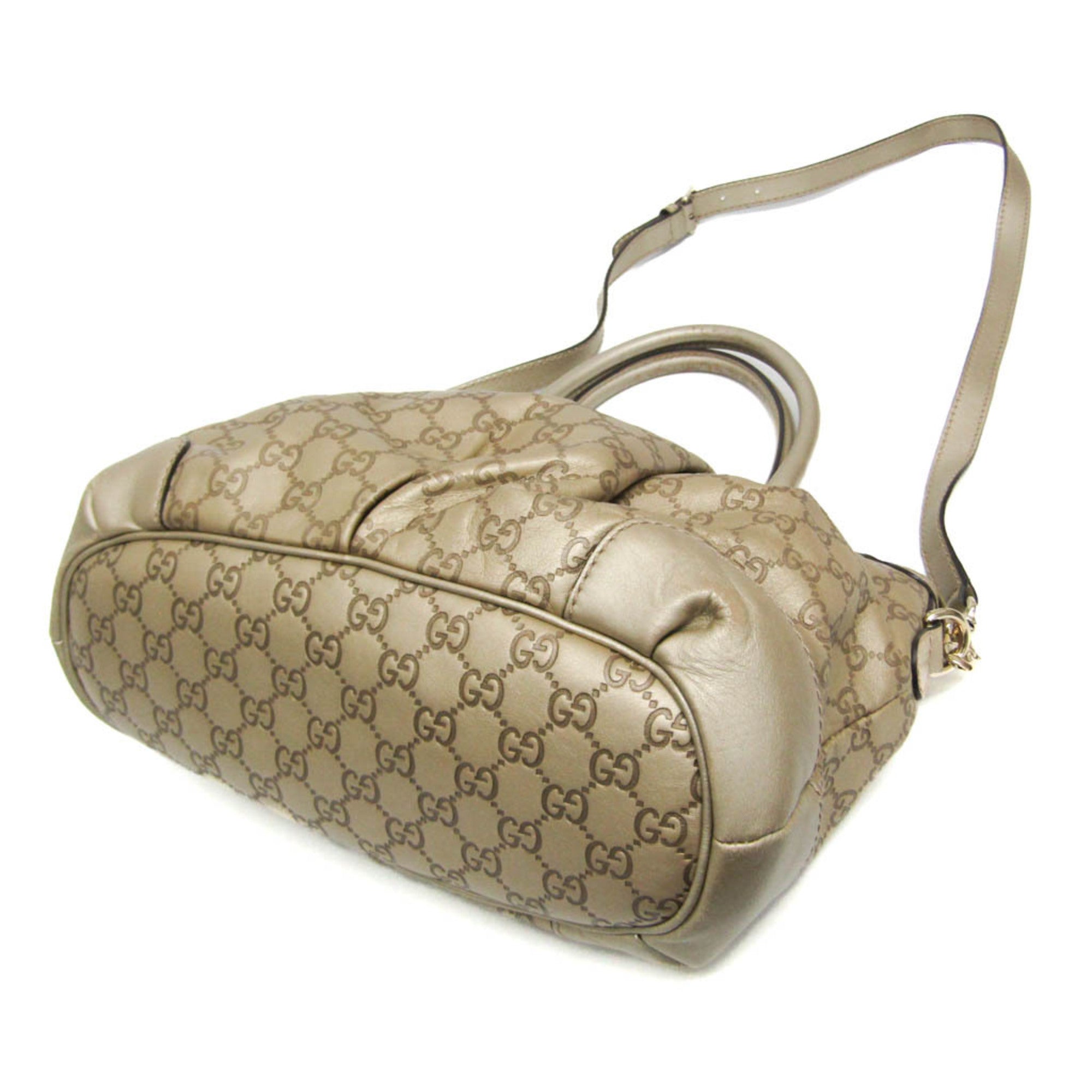 Gucci Sukey Beige Canvas Handbag (Pre-Owned)