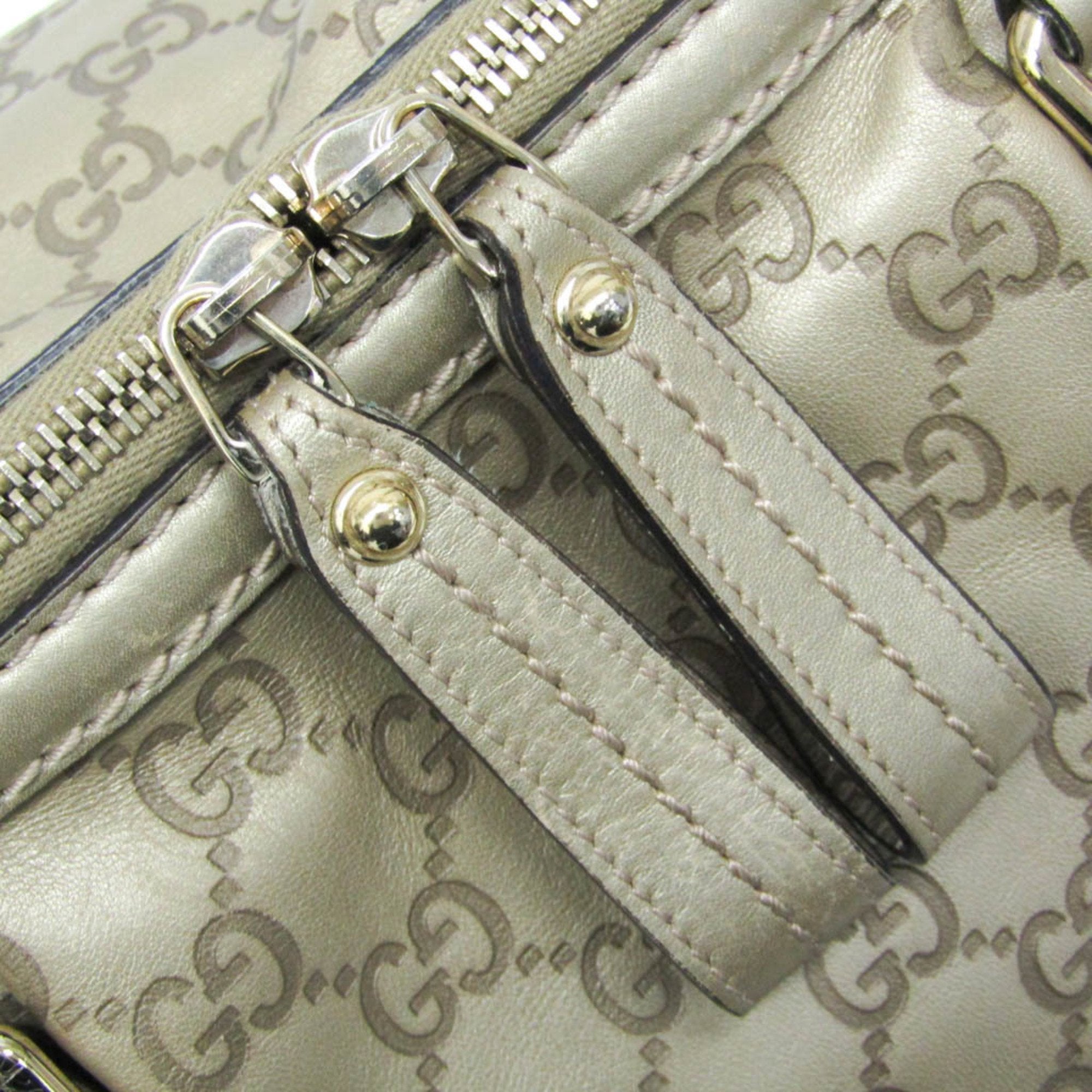 Gucci Sukey Beige Canvas Handbag (Pre-Owned)
