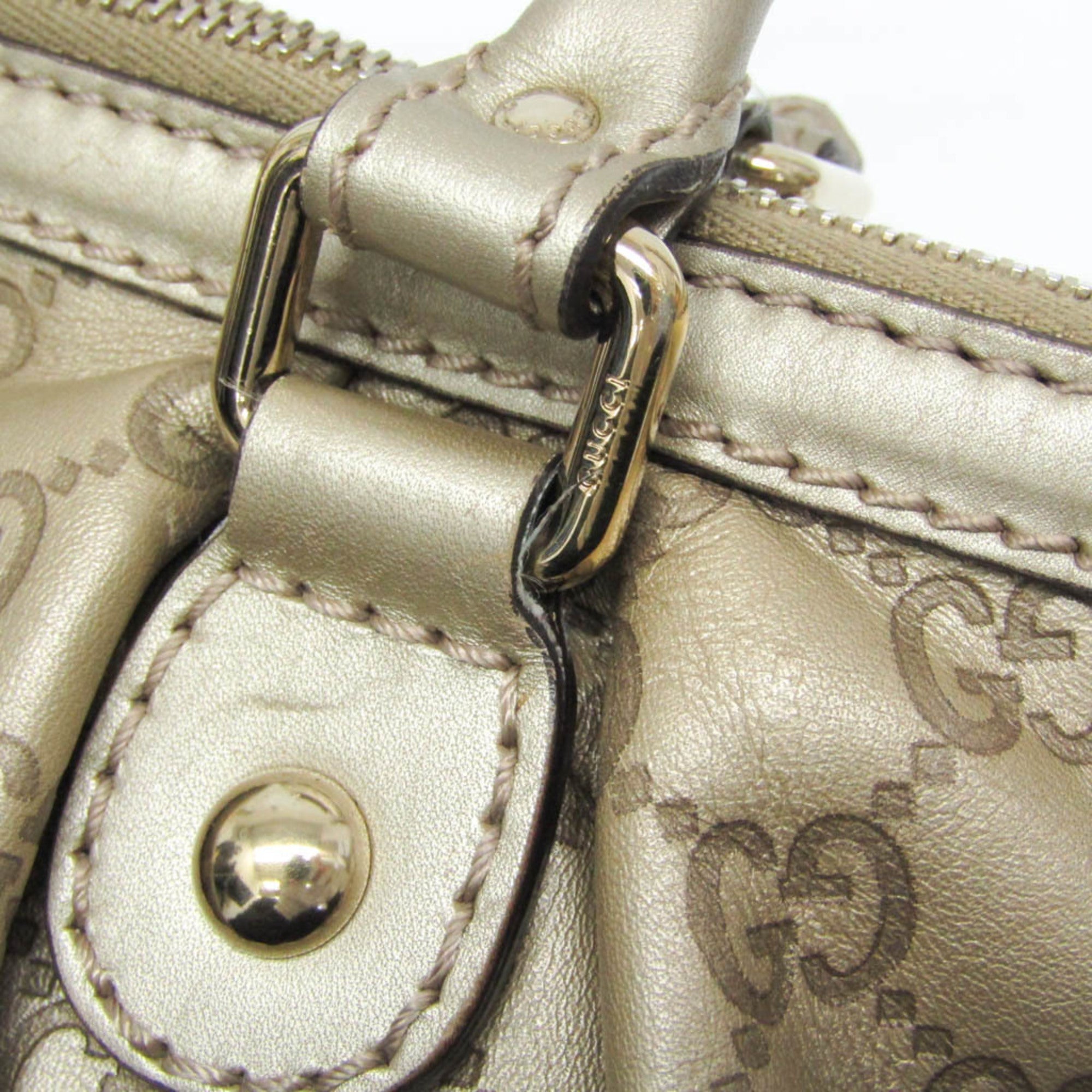 Gucci Sukey Beige Canvas Handbag (Pre-Owned)