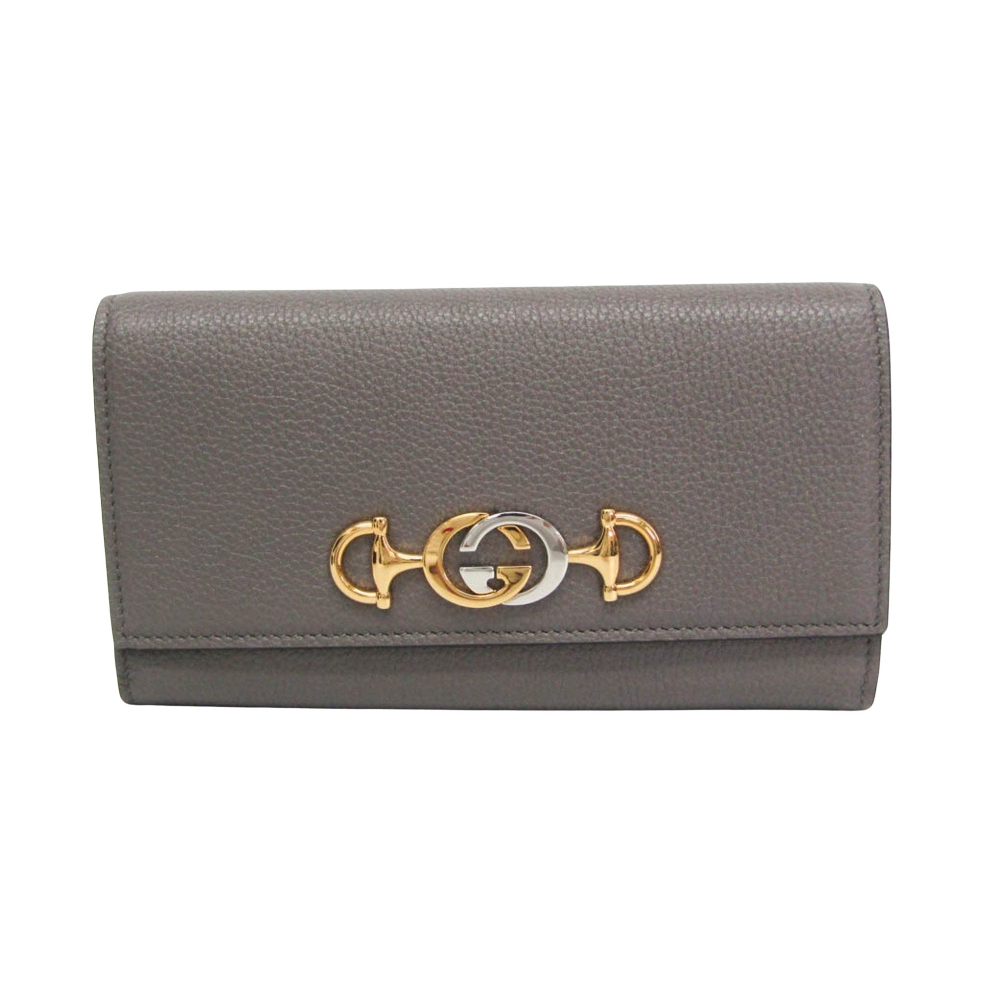 Gucci Grey Leather Wallet (Pre-Owned)