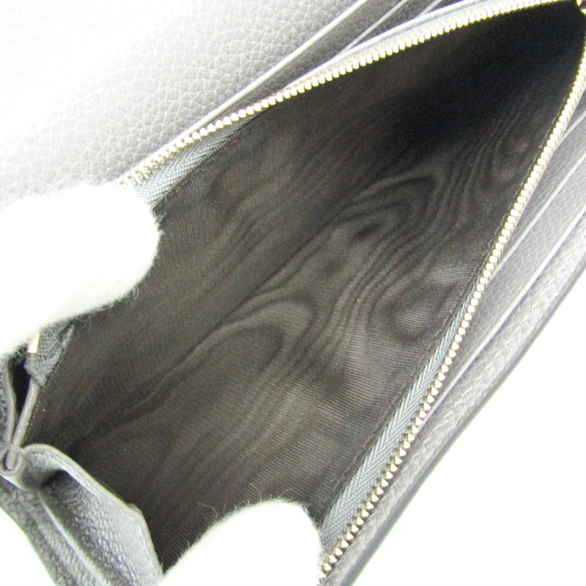Gucci Grey Leather Wallet (Pre-Owned)