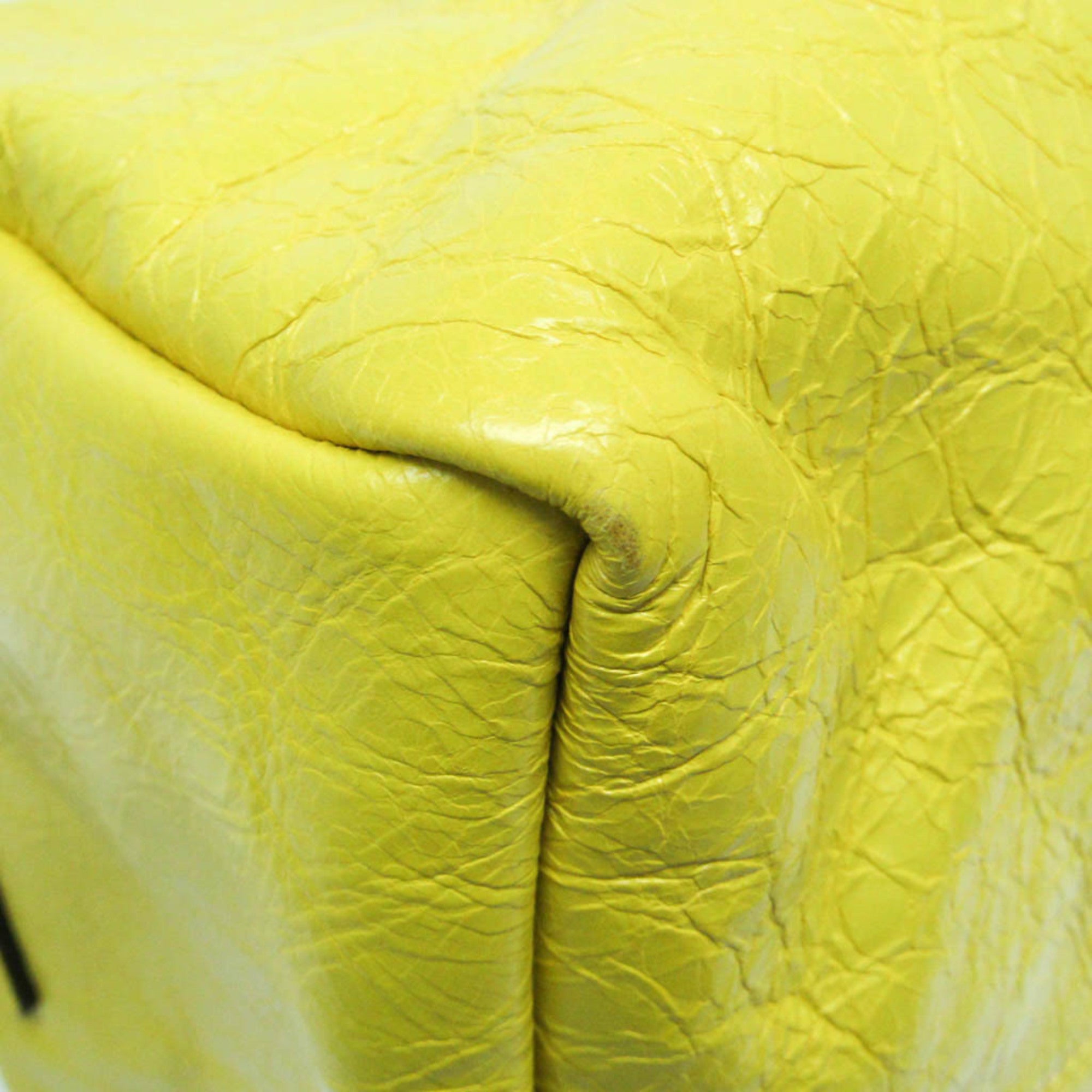 Gucci Interlocking Yellow Leather Handbag (Pre-Owned)