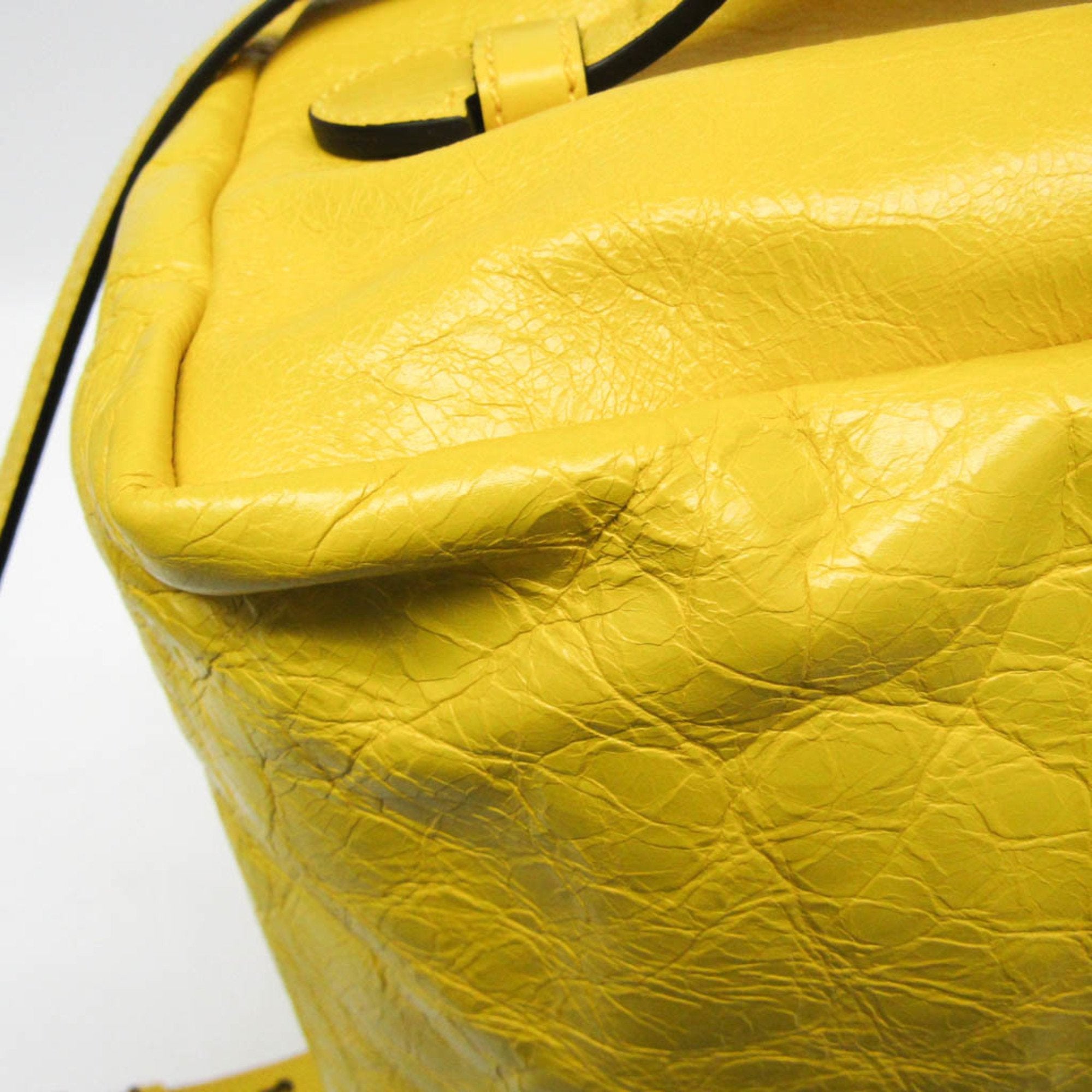 Gucci Interlocking Yellow Leather Handbag (Pre-Owned)