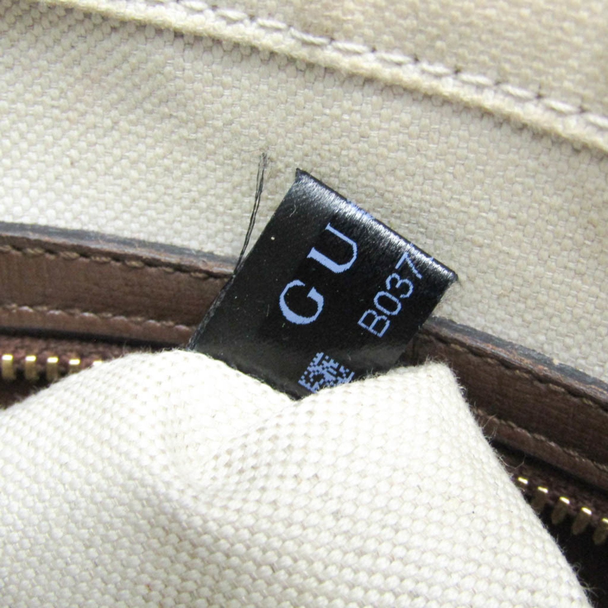 Gucci Interlocking Beige Canvas Shoulder Bag (Pre-Owned)