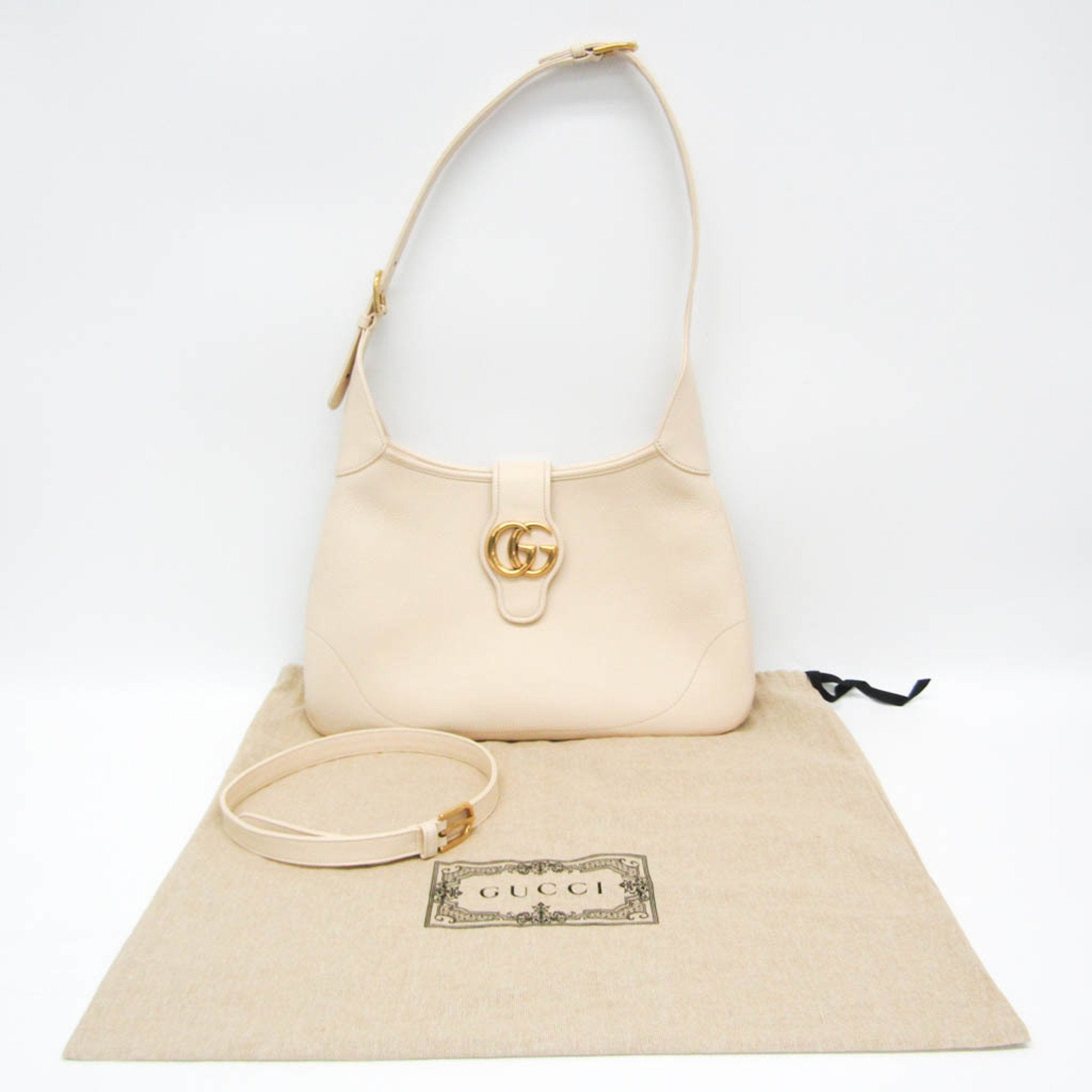 Gucci Aphrodite Beige Leather Shoulder Bag (Pre-Owned)