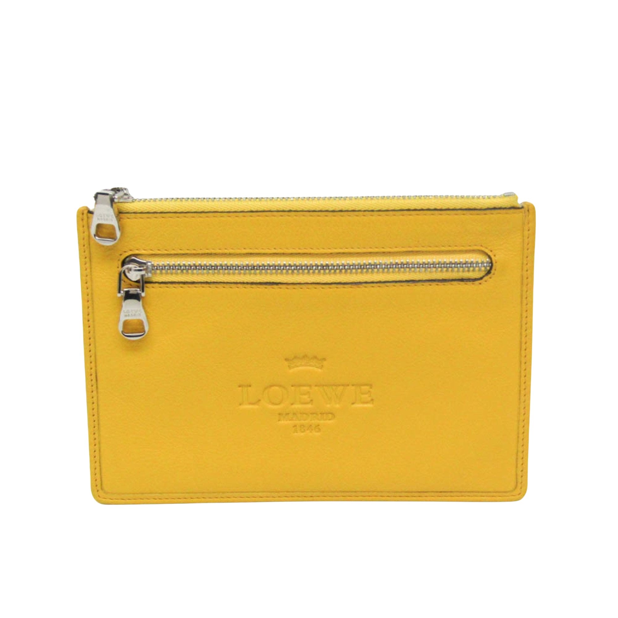 Loewe Yellow Leather Clutch Bag (Pre-Owned)
