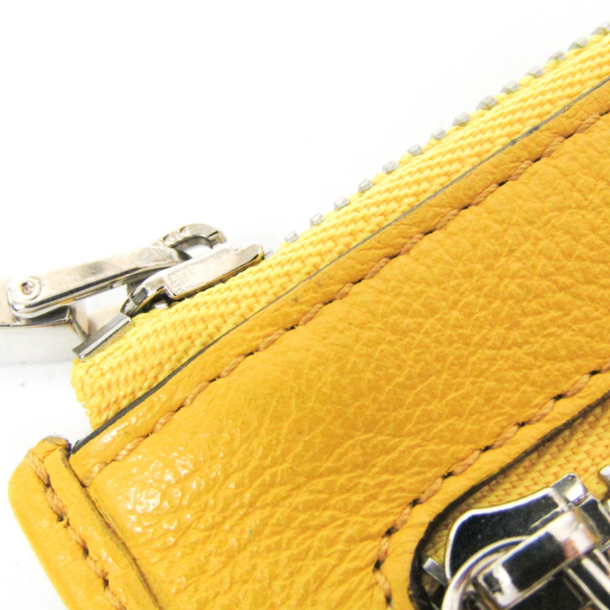 Loewe Yellow Leather Clutch Bag (Pre-Owned)