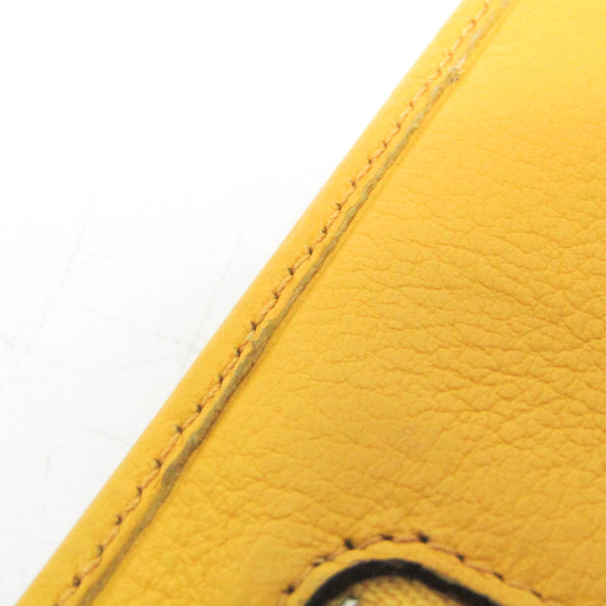 Loewe Yellow Leather Clutch Bag (Pre-Owned)