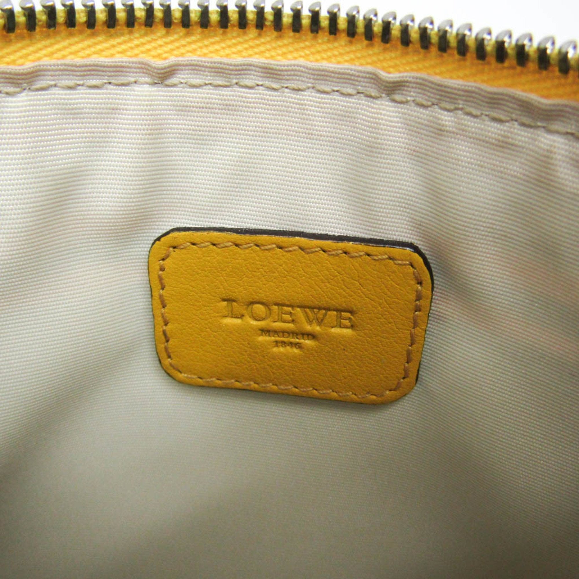 Loewe Yellow Leather Clutch Bag (Pre-Owned)