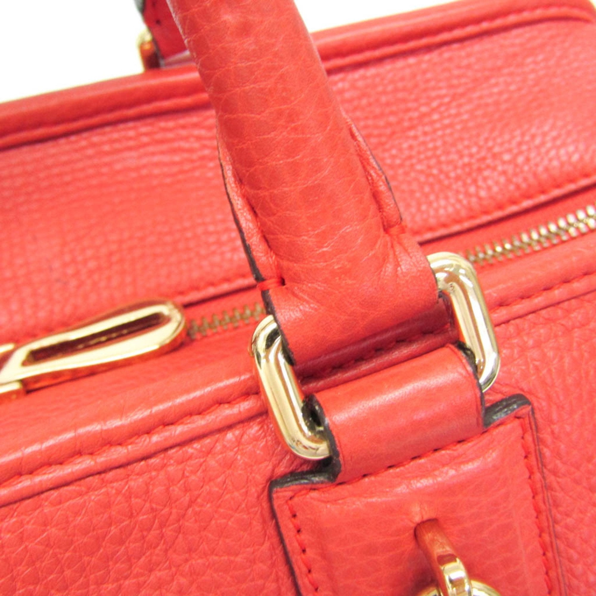 Loewe Amazona Red Leather Handbag (Pre-Owned)