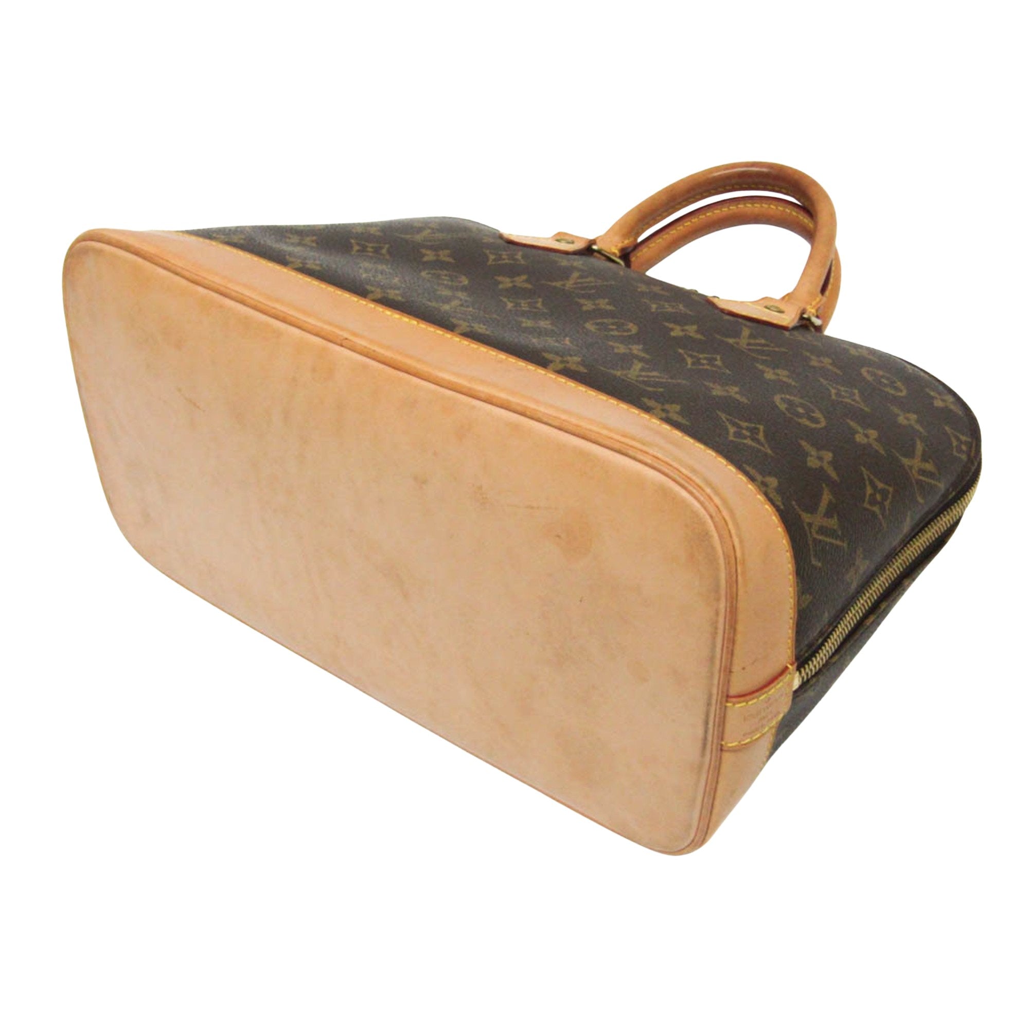 Louis Vuitton Alma Brown Canvas Handbag (Pre-Owned)