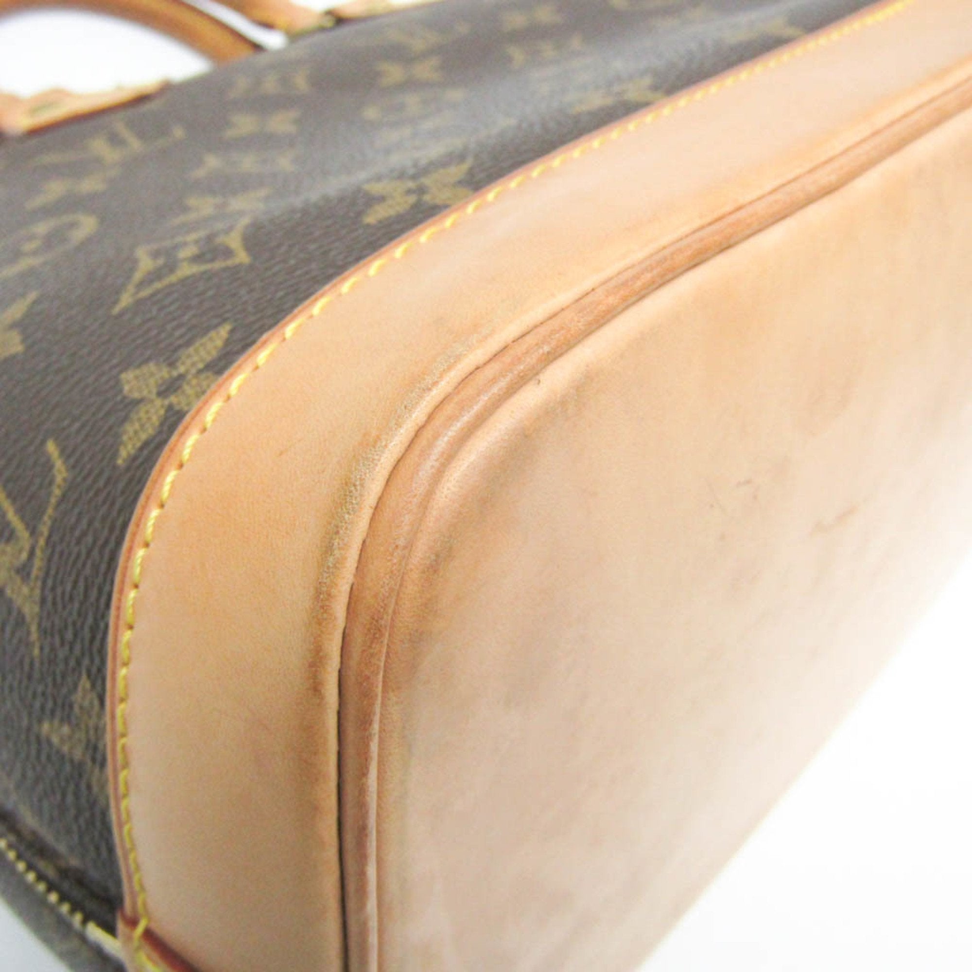 Louis Vuitton Alma Brown Canvas Handbag (Pre-Owned)