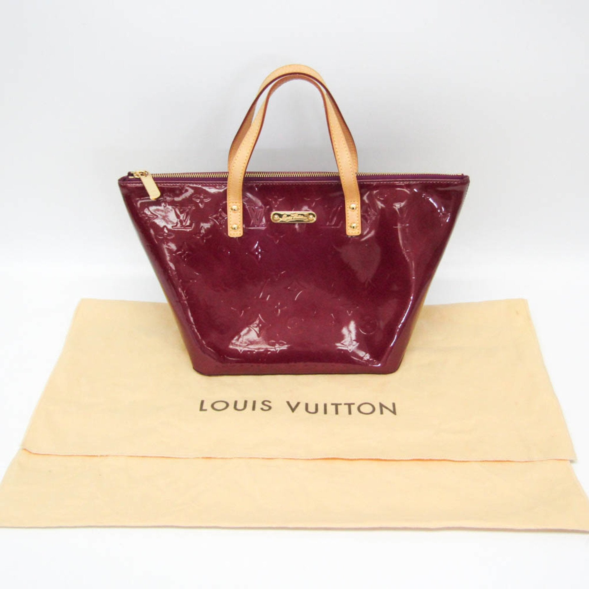 Louis Vuitton Bellevue Pm Burgundy Patent Leather Handbag (Pre-Owned)