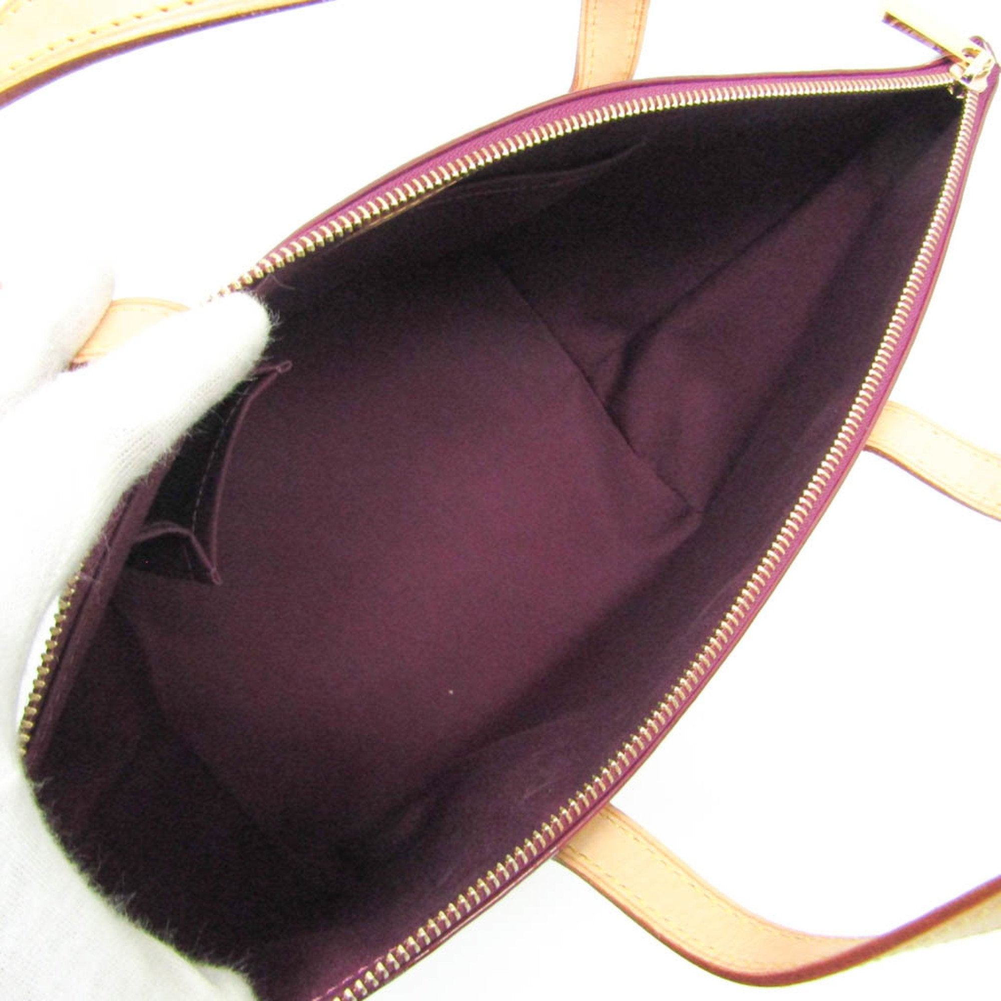 Louis Vuitton Bellevue Pm Burgundy Patent Leather Handbag (Pre-Owned)