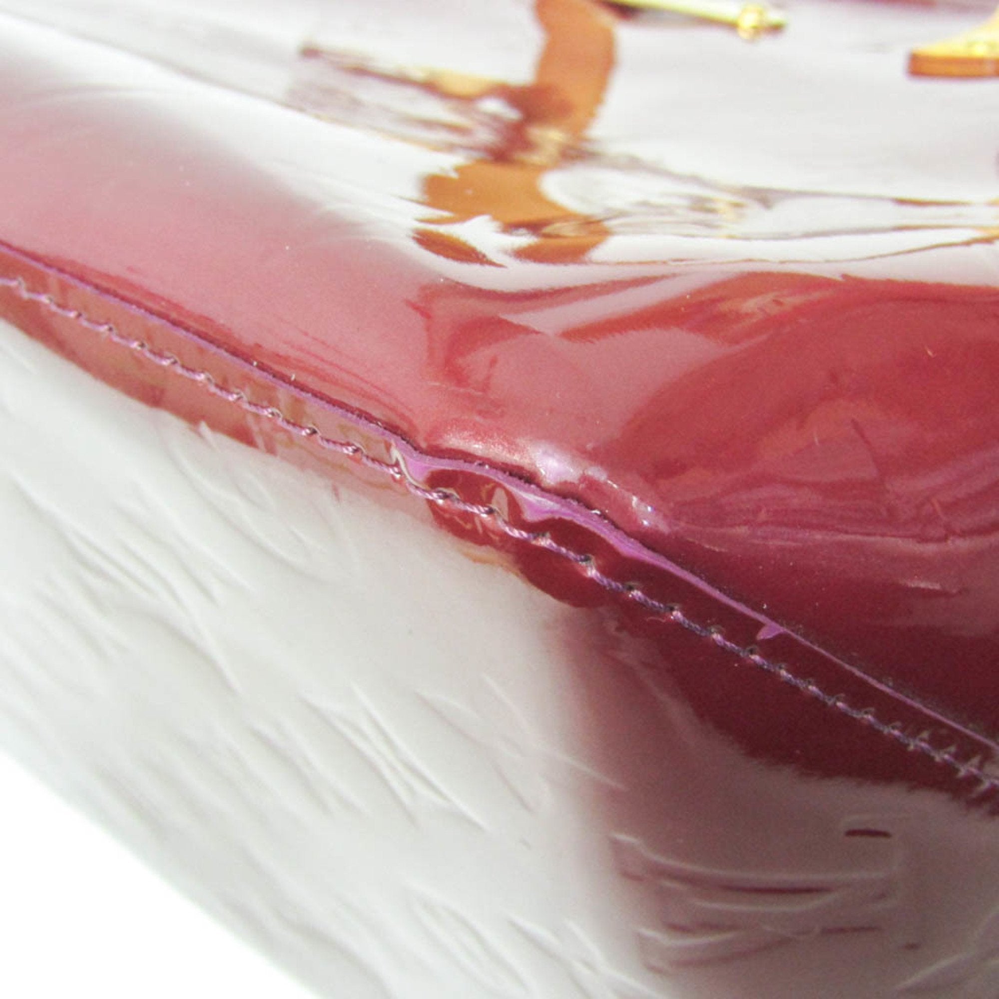 Louis Vuitton Bellevue Pm Burgundy Patent Leather Handbag (Pre-Owned)