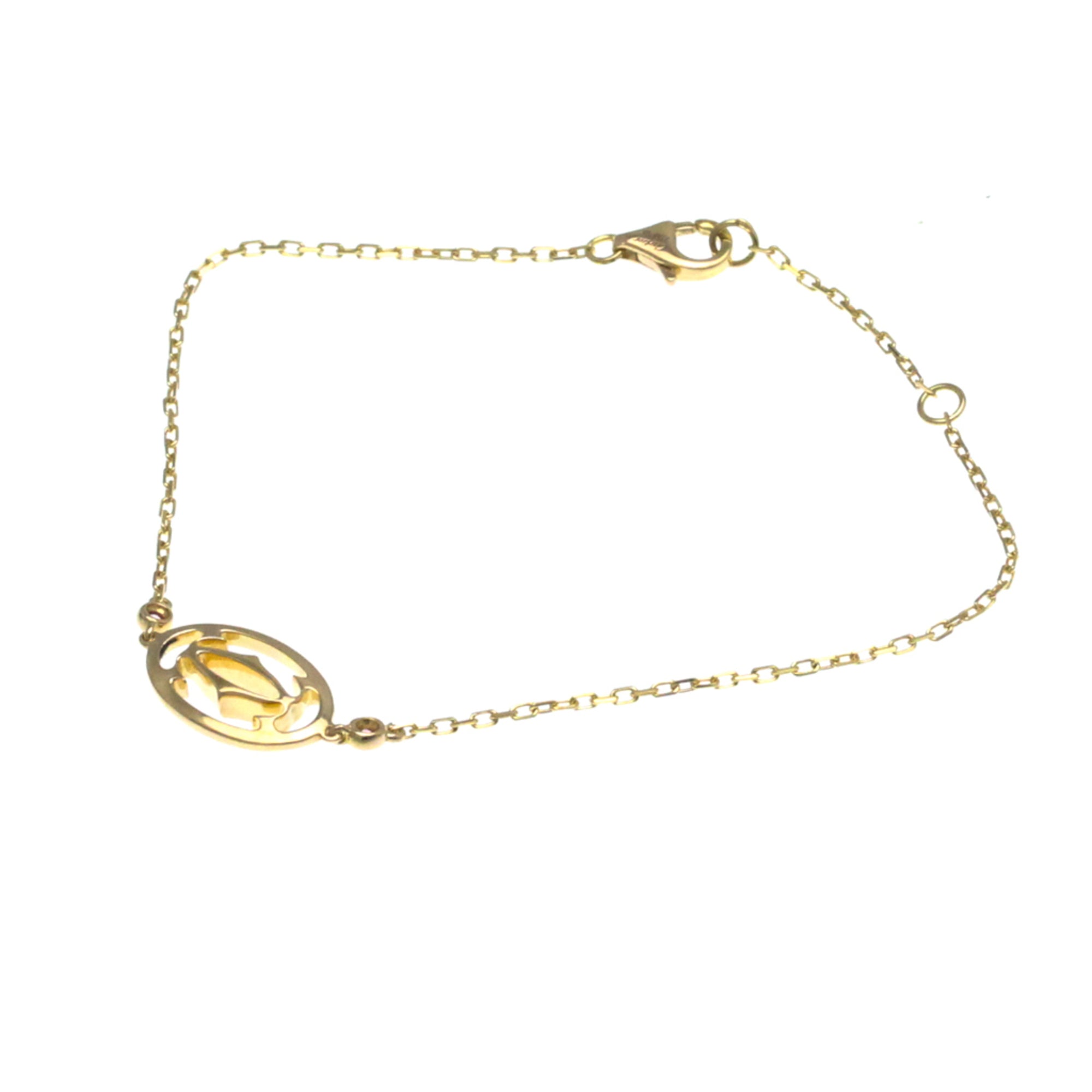 Cartier Logo Double C Necklace Gold Rose Gold Bracelet Jewelry (Pre-Owned)