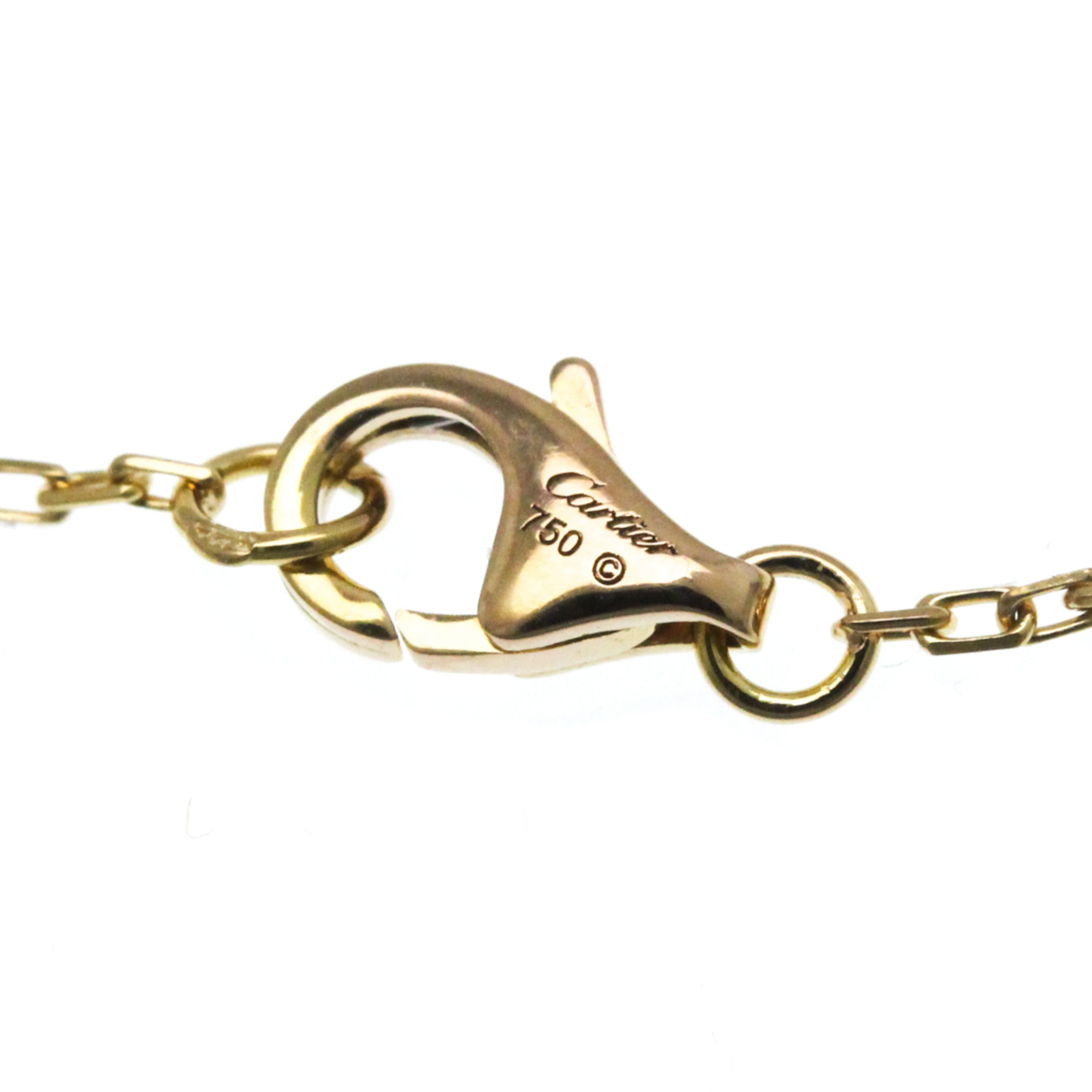 Cartier Logo Double C Necklace Gold Rose Gold Bracelet Jewelry (Pre-Owned)