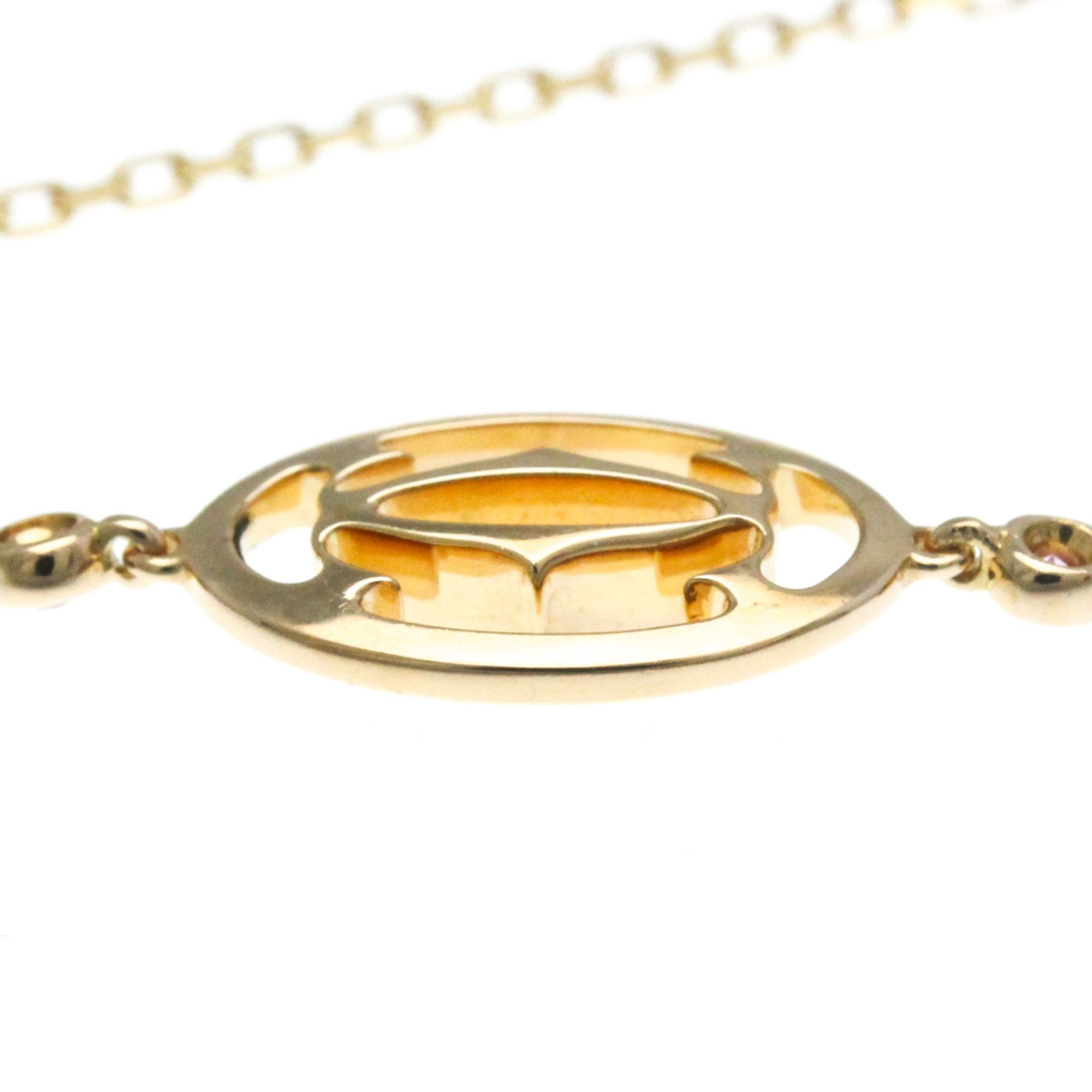 Cartier Logo Double C Necklace Gold Rose Gold Bracelet Jewelry (Pre-Owned)