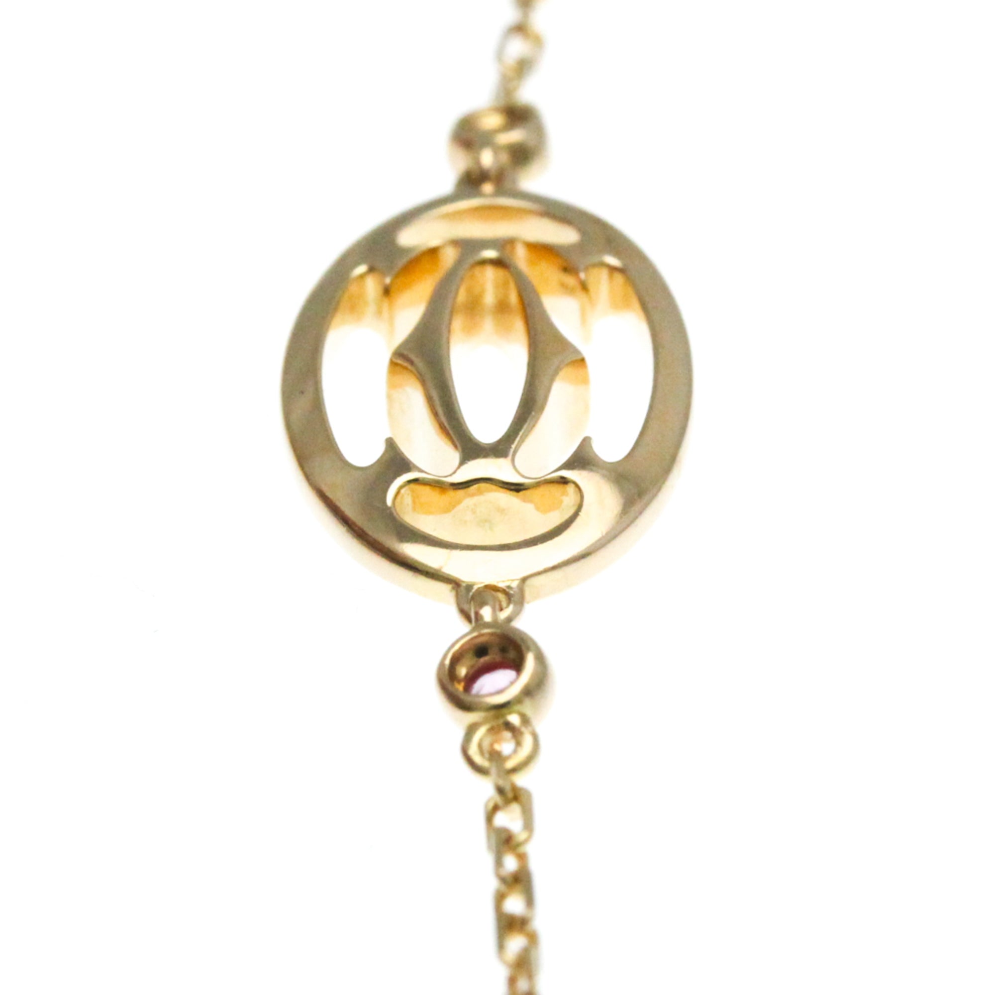 Cartier Logo Double C Necklace Gold Rose Gold Bracelet Jewelry (Pre-Owned)