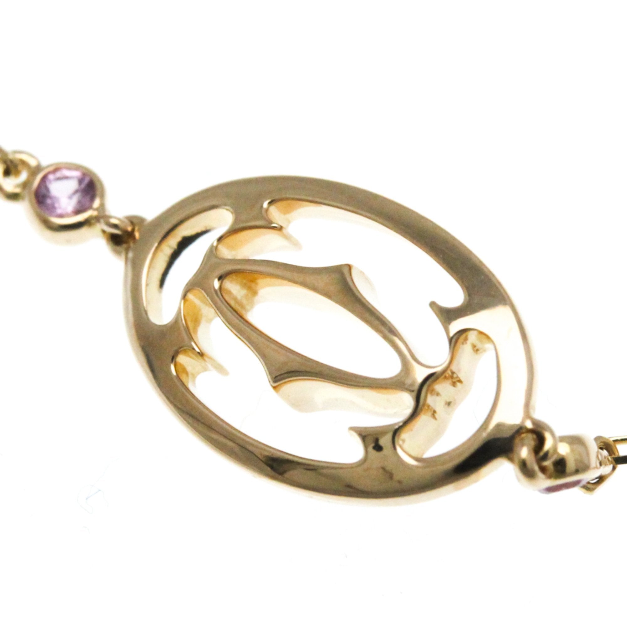 Cartier Logo Double C Necklace Gold Rose Gold Bracelet Jewelry (Pre-Owned)