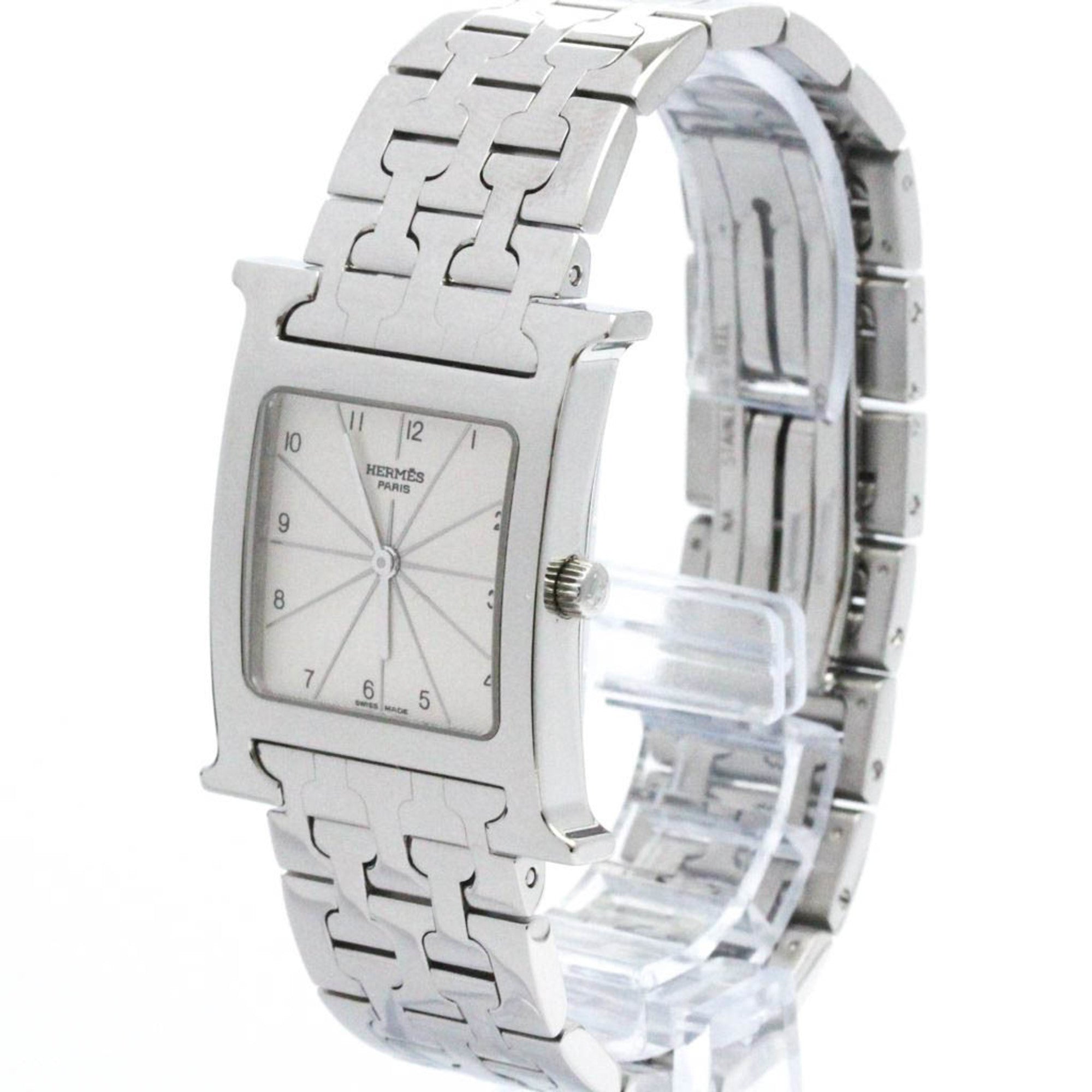 Hermès Heure H Silver Steel Bag Watch (Pre-Owned)