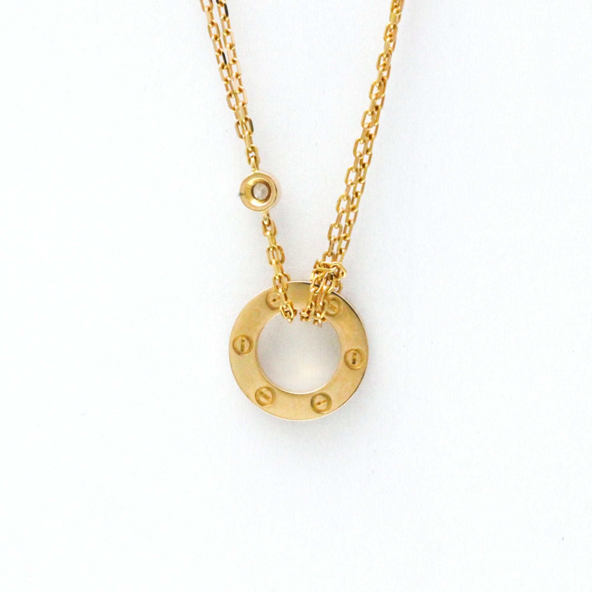 Cartier Love Gold Rose Gold Necklace Jewelry (Pre-Owned)