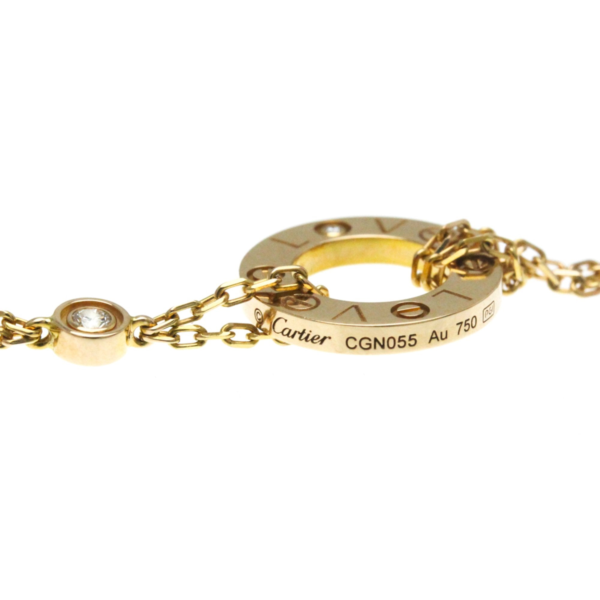 Cartier Love Gold Rose Gold Necklace Jewelry (Pre-Owned)
