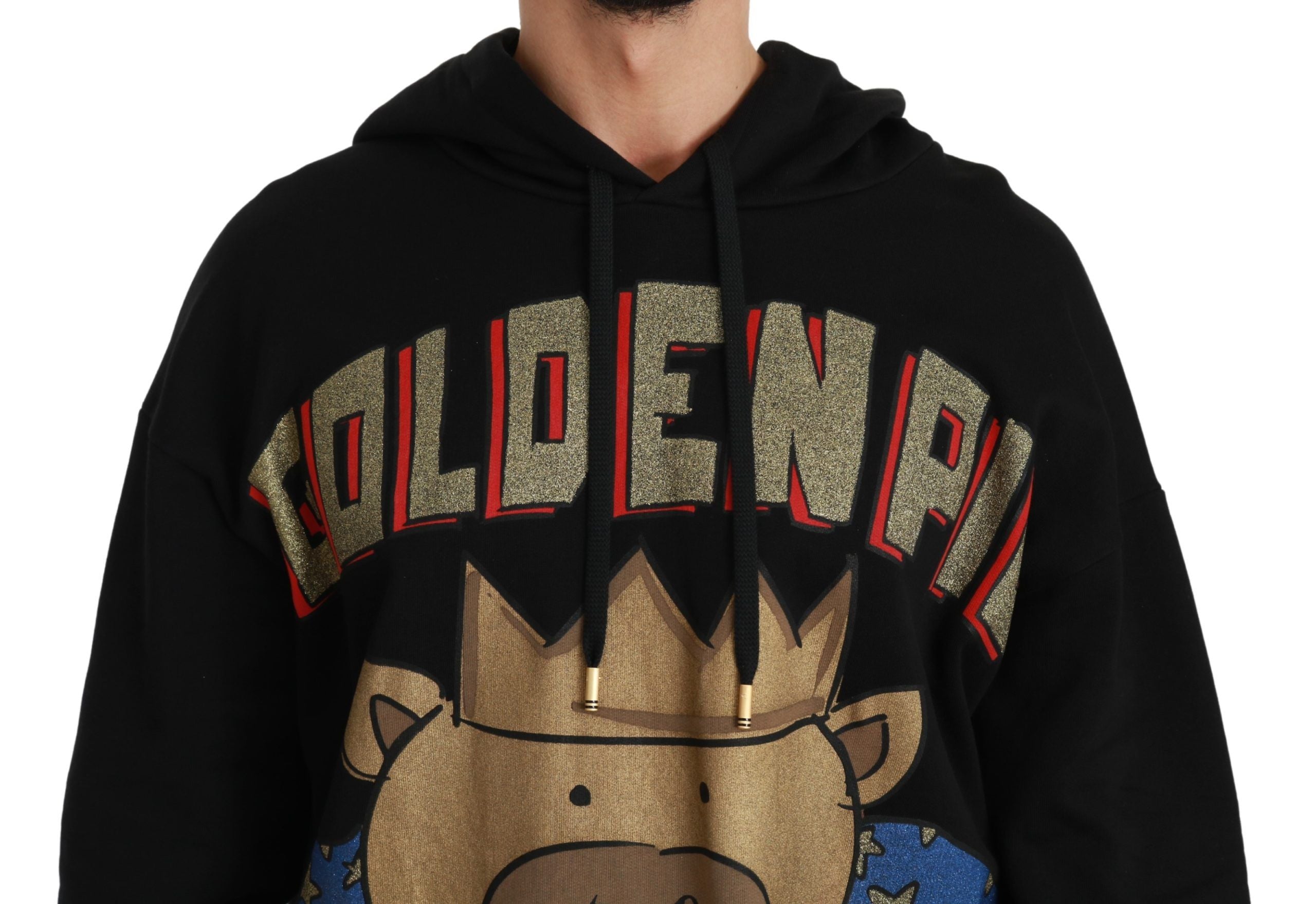 Dolce & Gabbana Elegant Hooded Pullover With Regal Men's Motif
