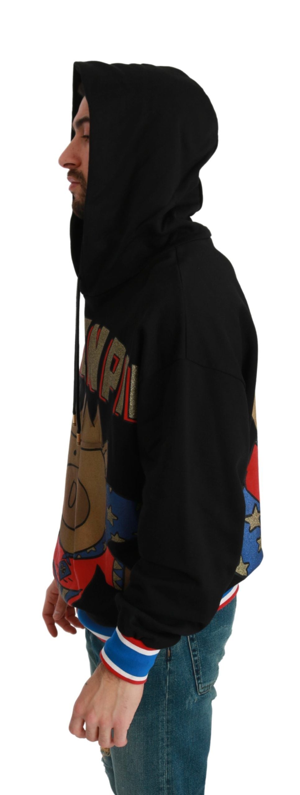 Dolce & Gabbana Elegant Hooded Pullover With Regal Men's Motif