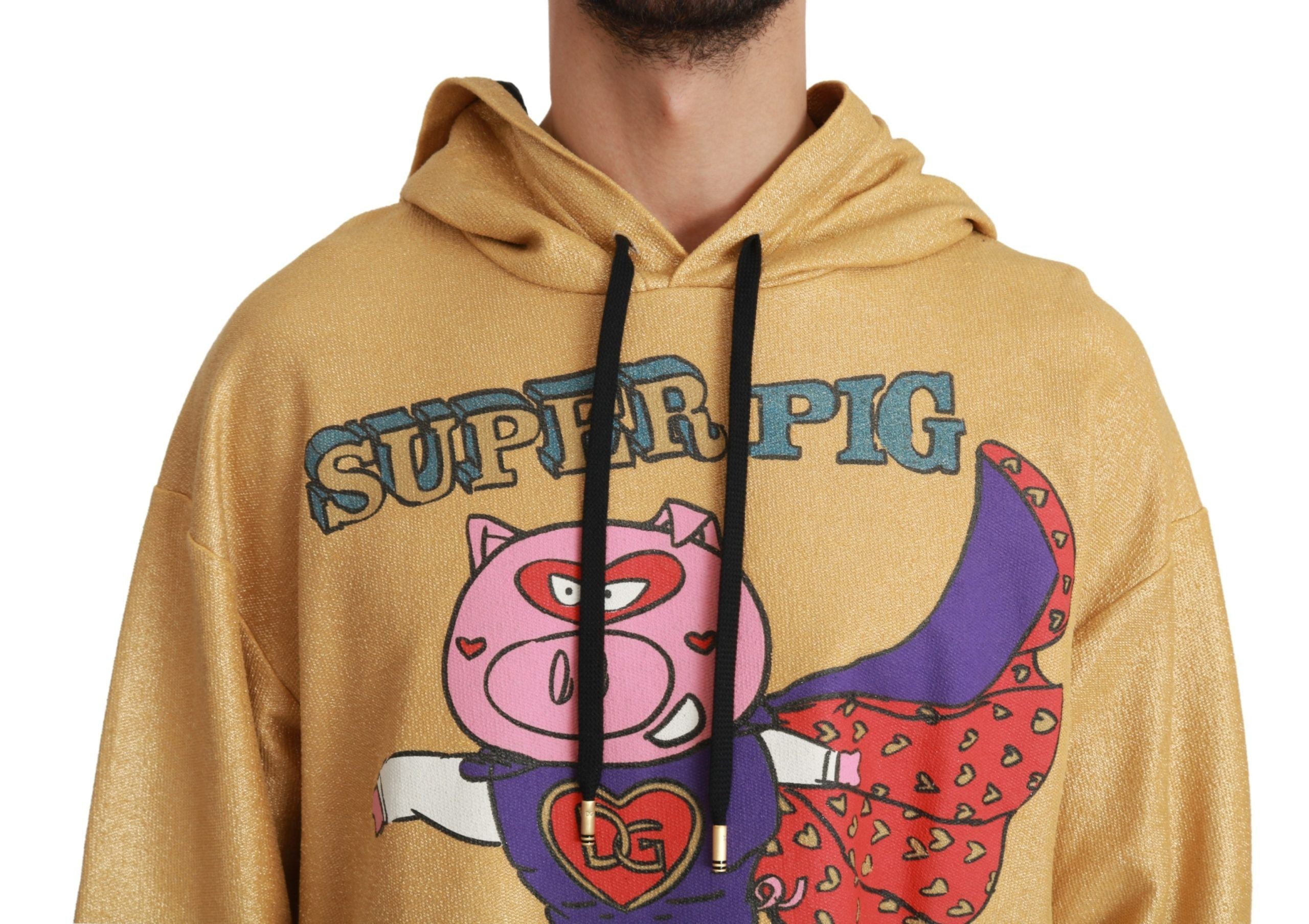 Dolce & Gabbana Gold Pig of the Year Hooded Men's Sweater