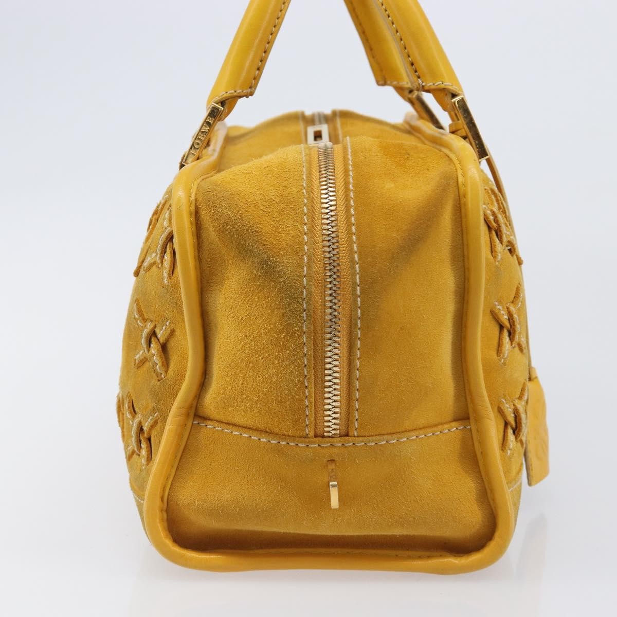 Loewe Amazona Suede Yellow Suede Handbag (Pre-Owned)