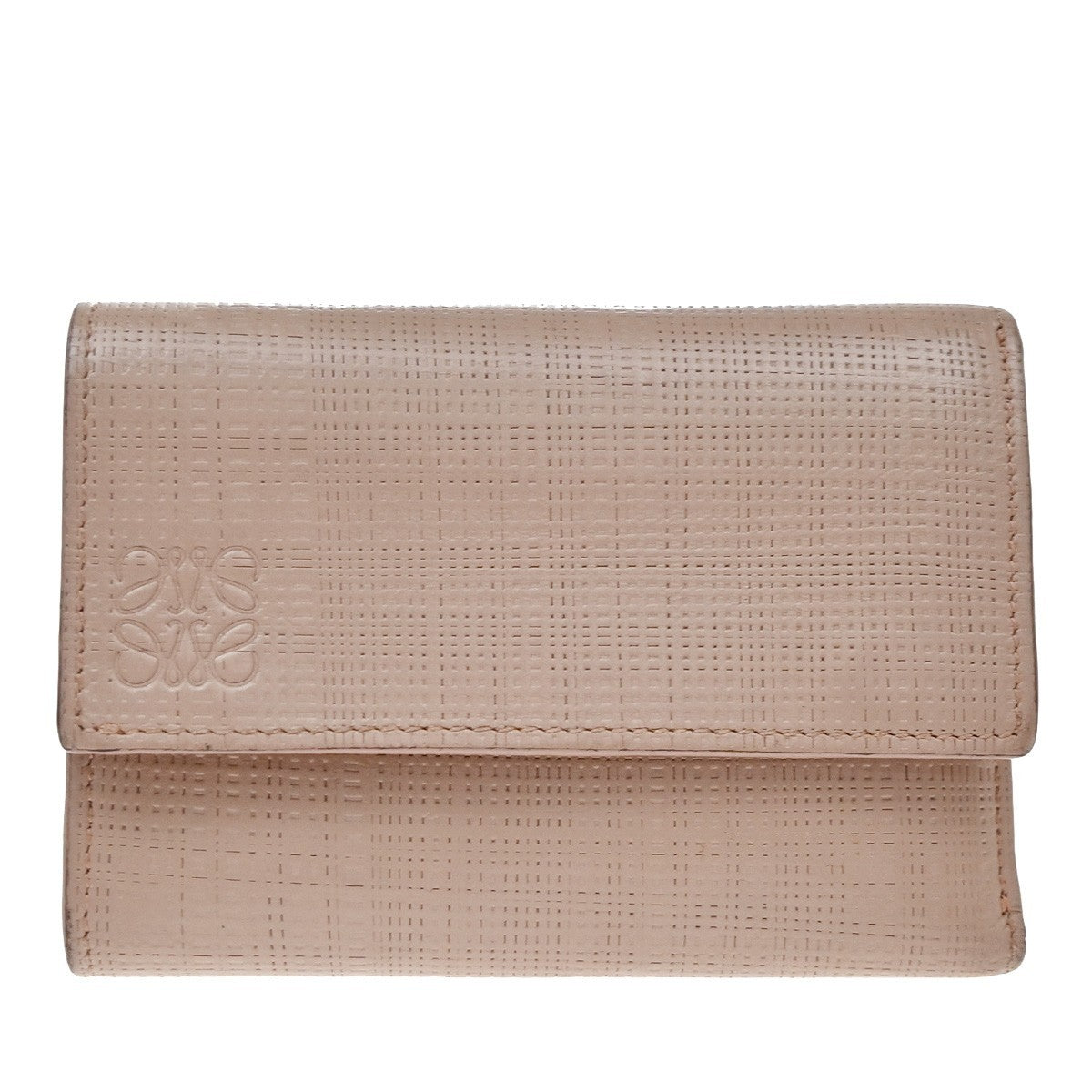 Loewe Anagram Trifold Flap Leather Pink Leather Wallets Accessory (Pre-Owned)