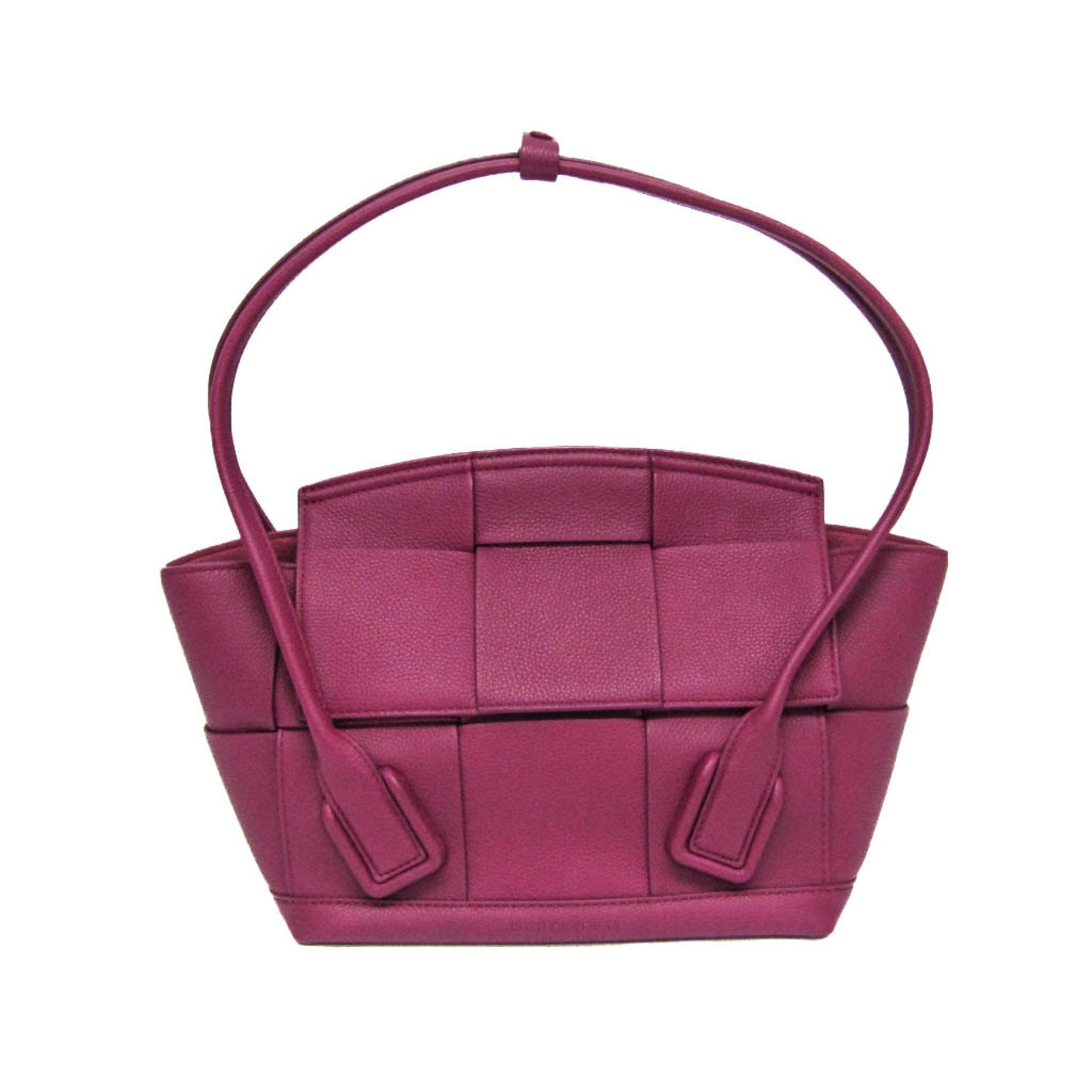 Bottega Veneta Arco Purple Leather Handbag (Pre-Owned)