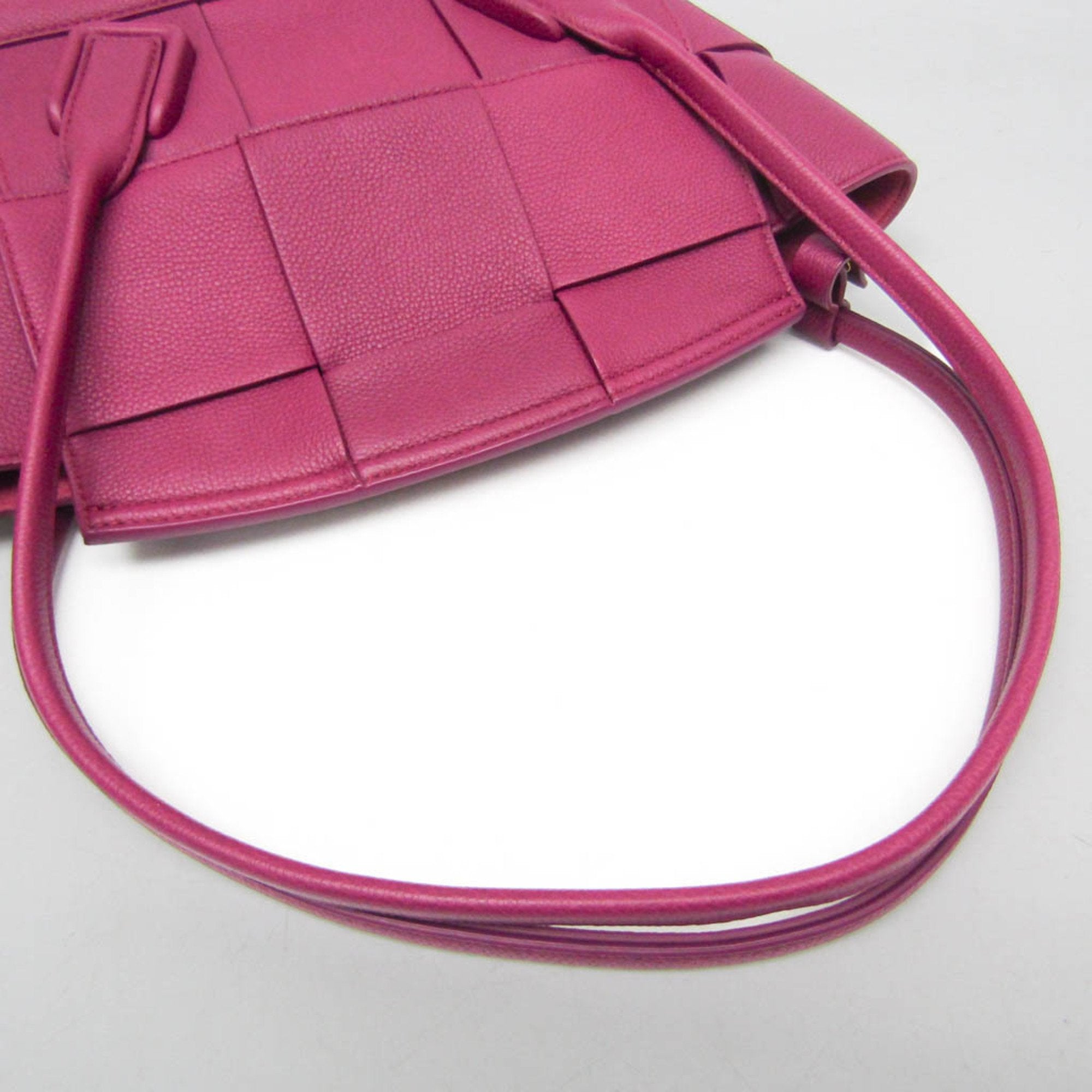 Bottega Veneta Arco Purple Leather Handbag (Pre-Owned)
