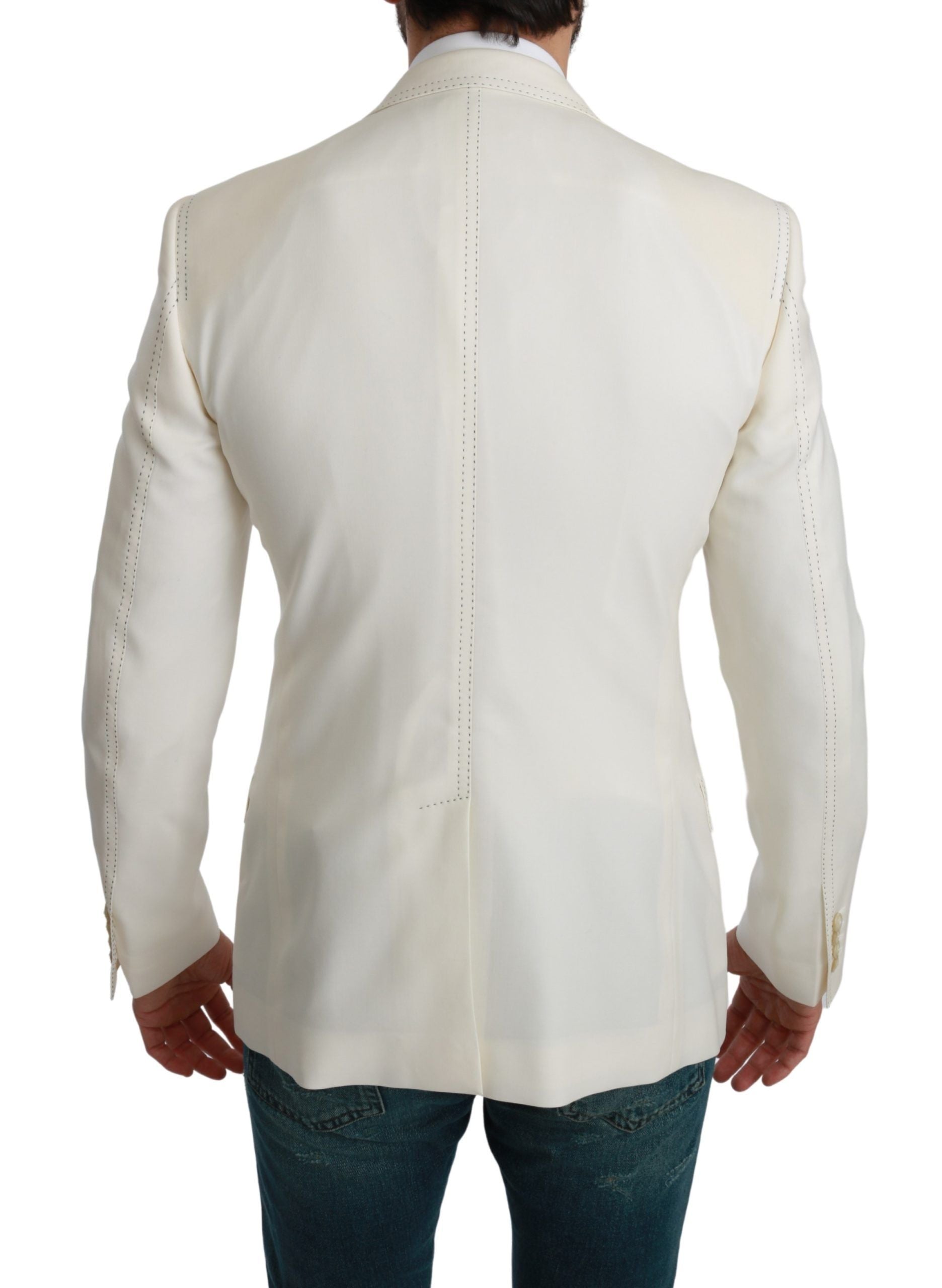 Dolce & Gabbana SICILIA Cream Single Breasted Formal Men's Blazer