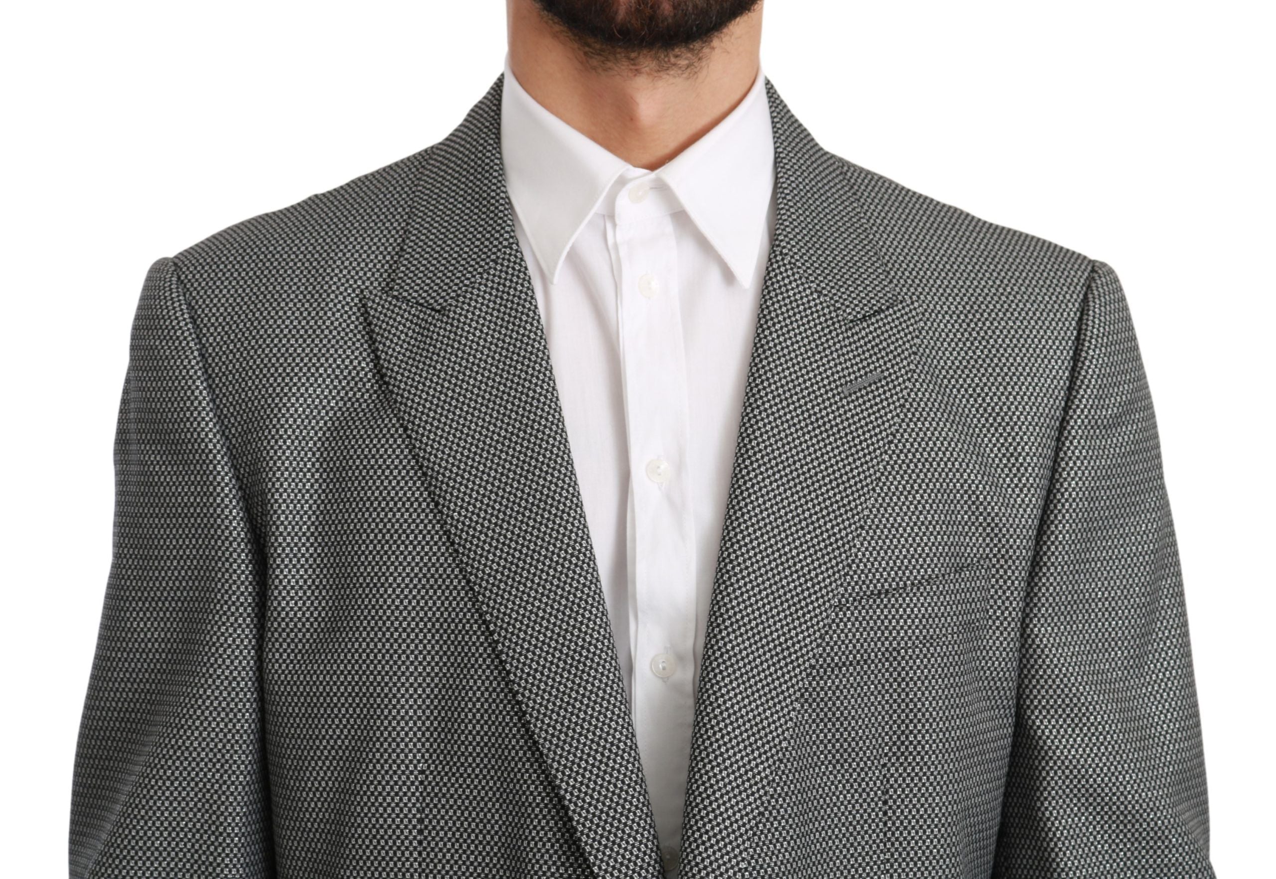 Dolce & Gabbana Gray Slim Fit Formal MARTINI Men's Blazer