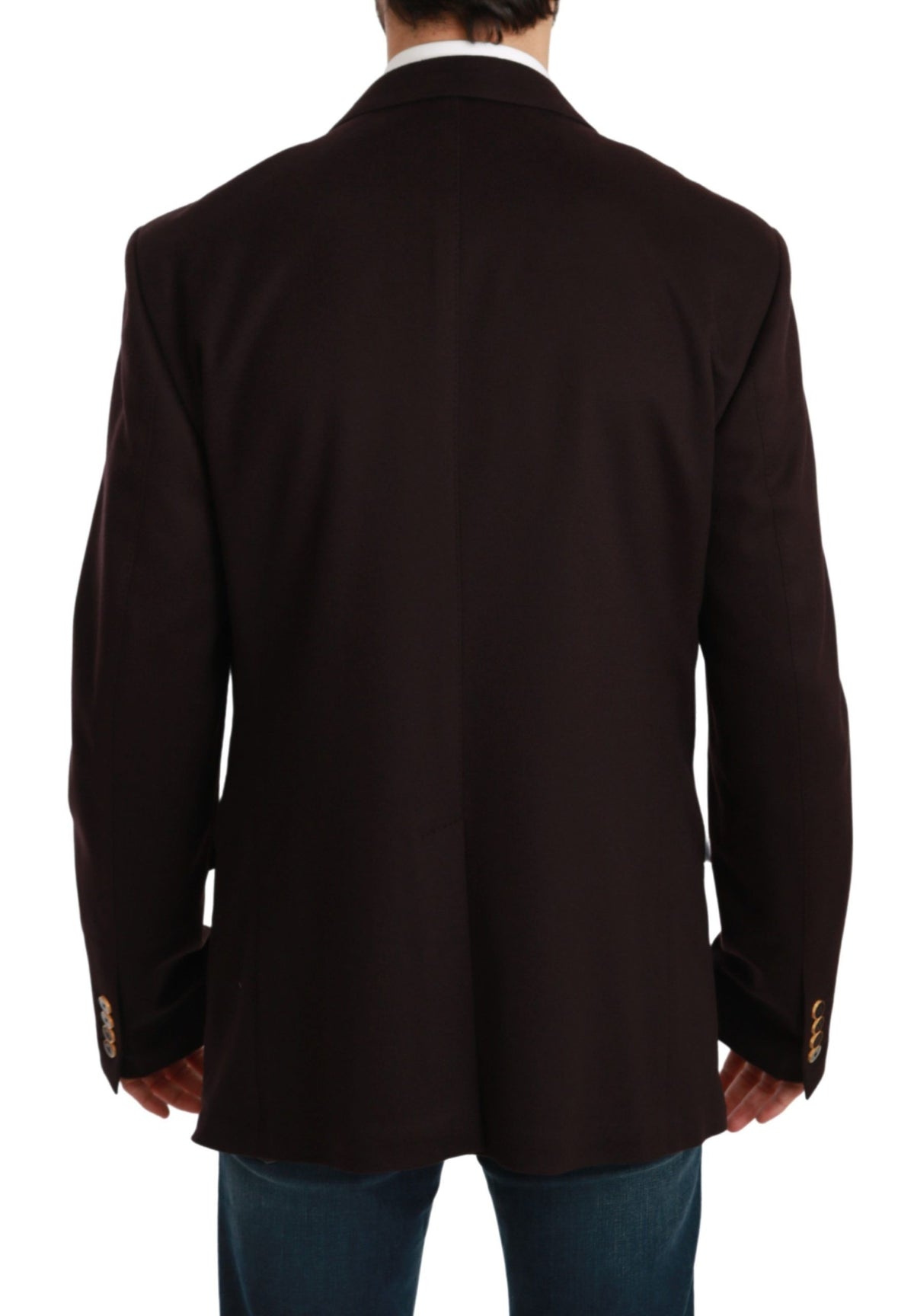 Dolce & Gabbana Bordeaux Cashmere Coat TAORMINA Men's Blazer