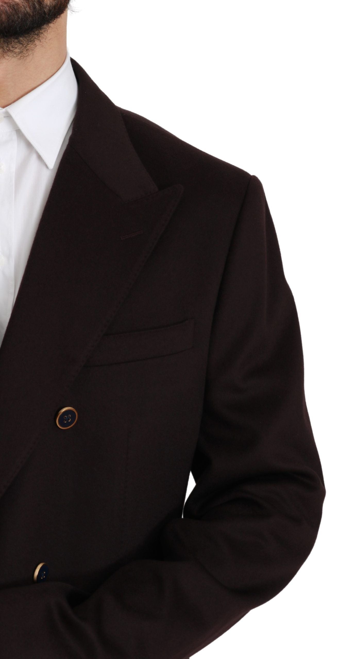 Dolce & Gabbana Bordeaux Cashmere Coat TAORMINA Men's Blazer
