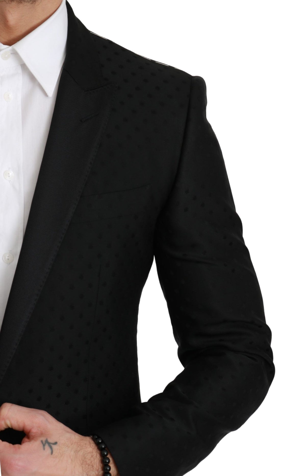 Dolce & Gabbana Black Slim Fit Coat Jacket MARTINI Men's Blazer