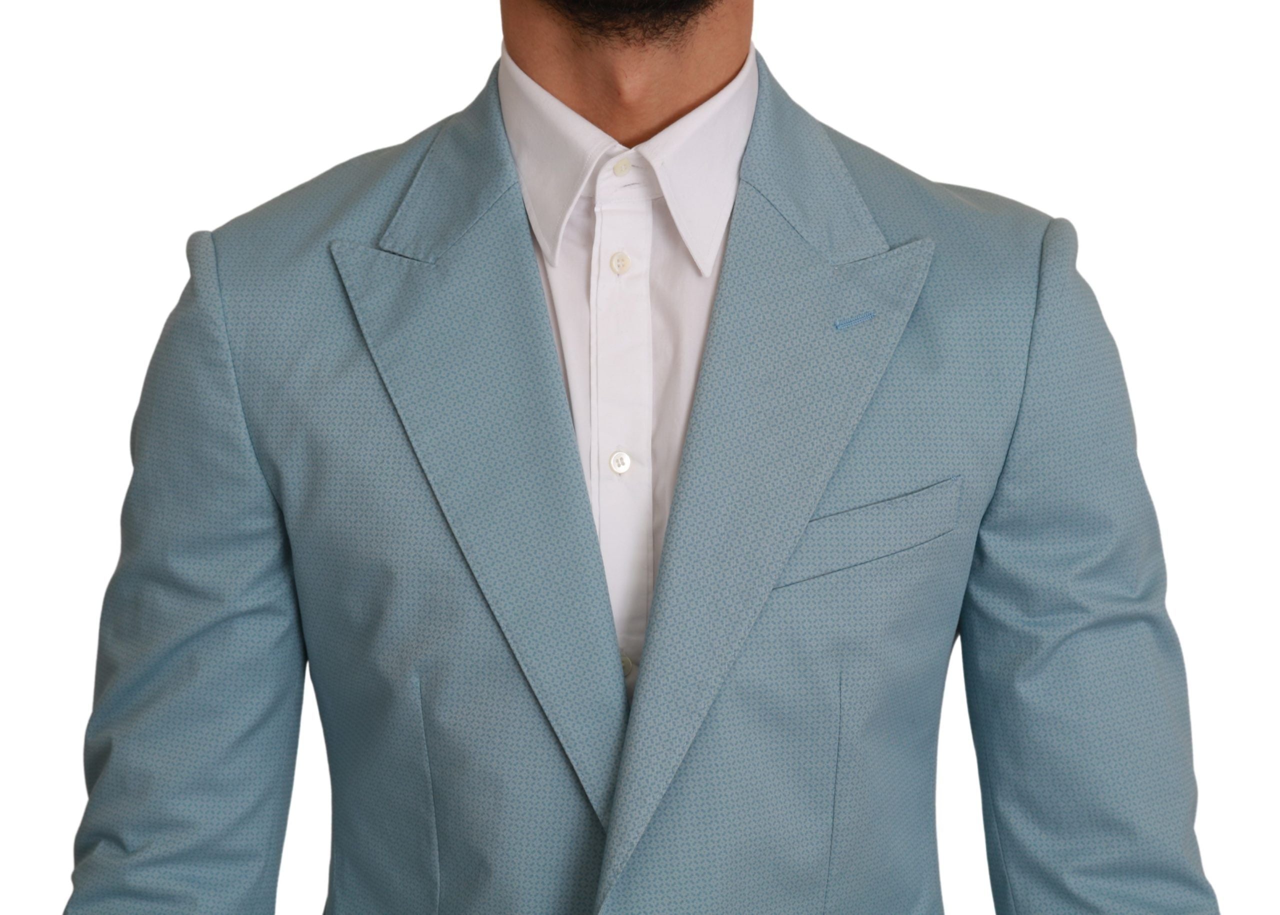 Dolce & Gabbana Blue Slim Fit Coat Jacket MARTINI Men's Blazer