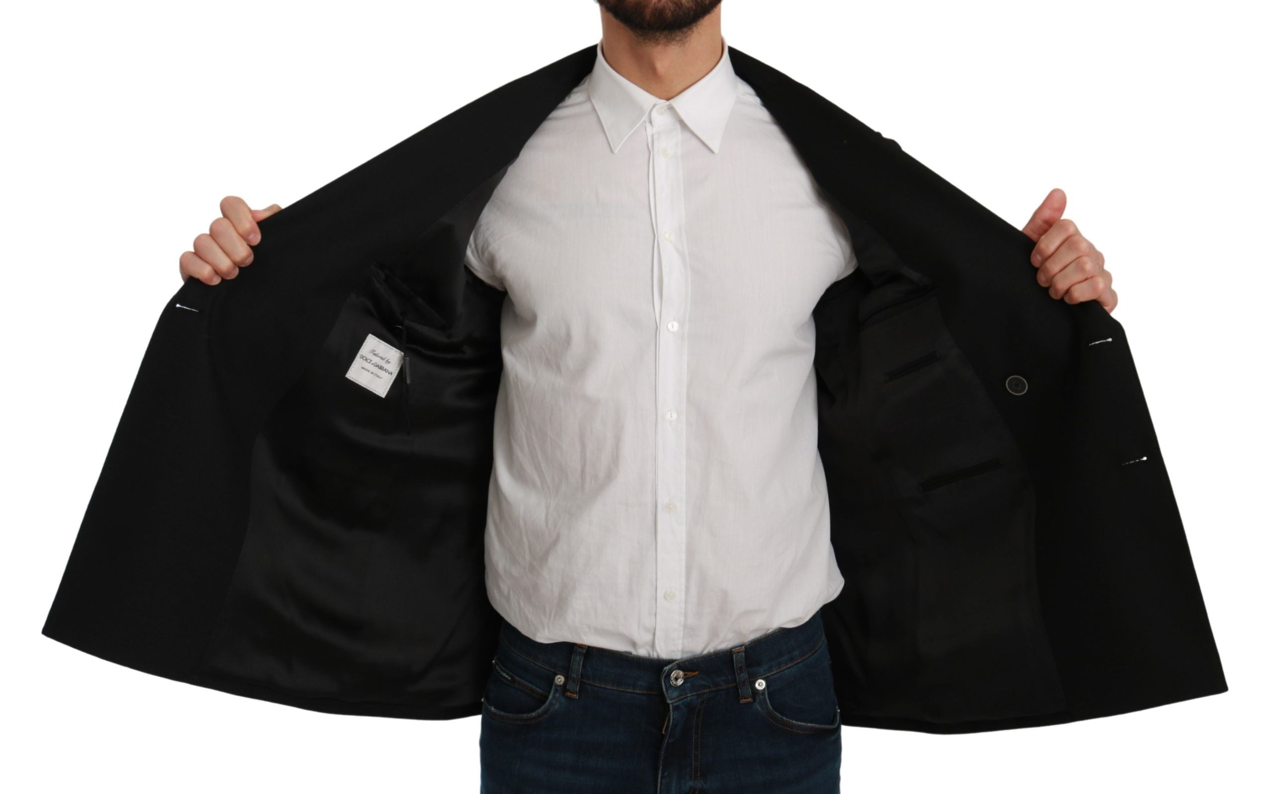Dolce & Gabbana Elegant Black Slim Fit Formal Men's Blazer