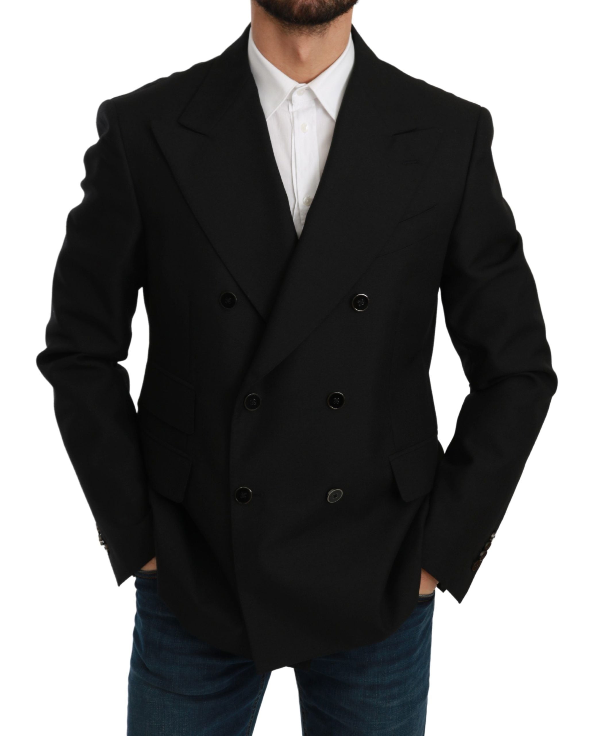 Dolce & Gabbana Elegant Black Slim Fit Formal Men's Blazer