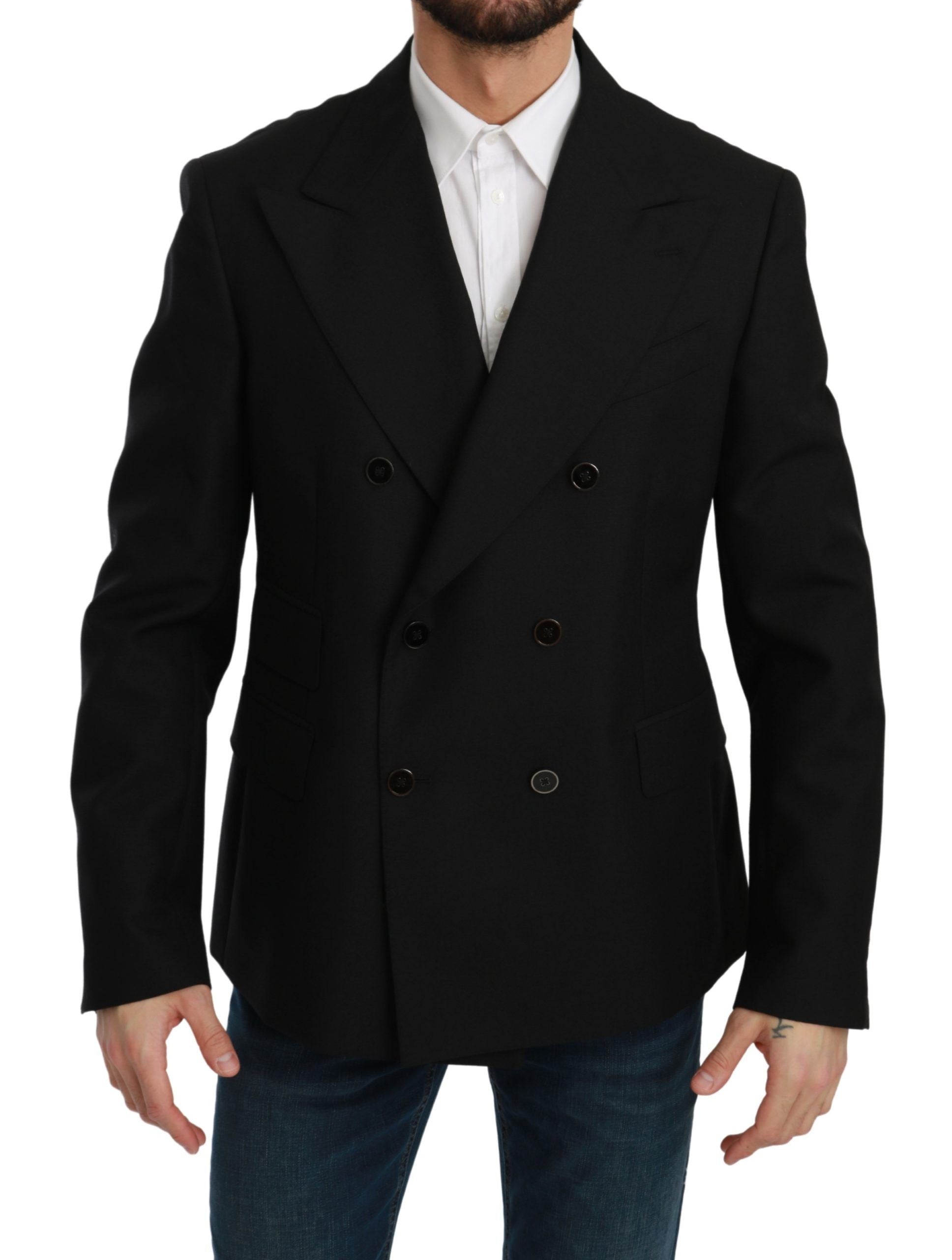 Dolce & Gabbana Elegant Black Slim Fit Formal Men's Blazer