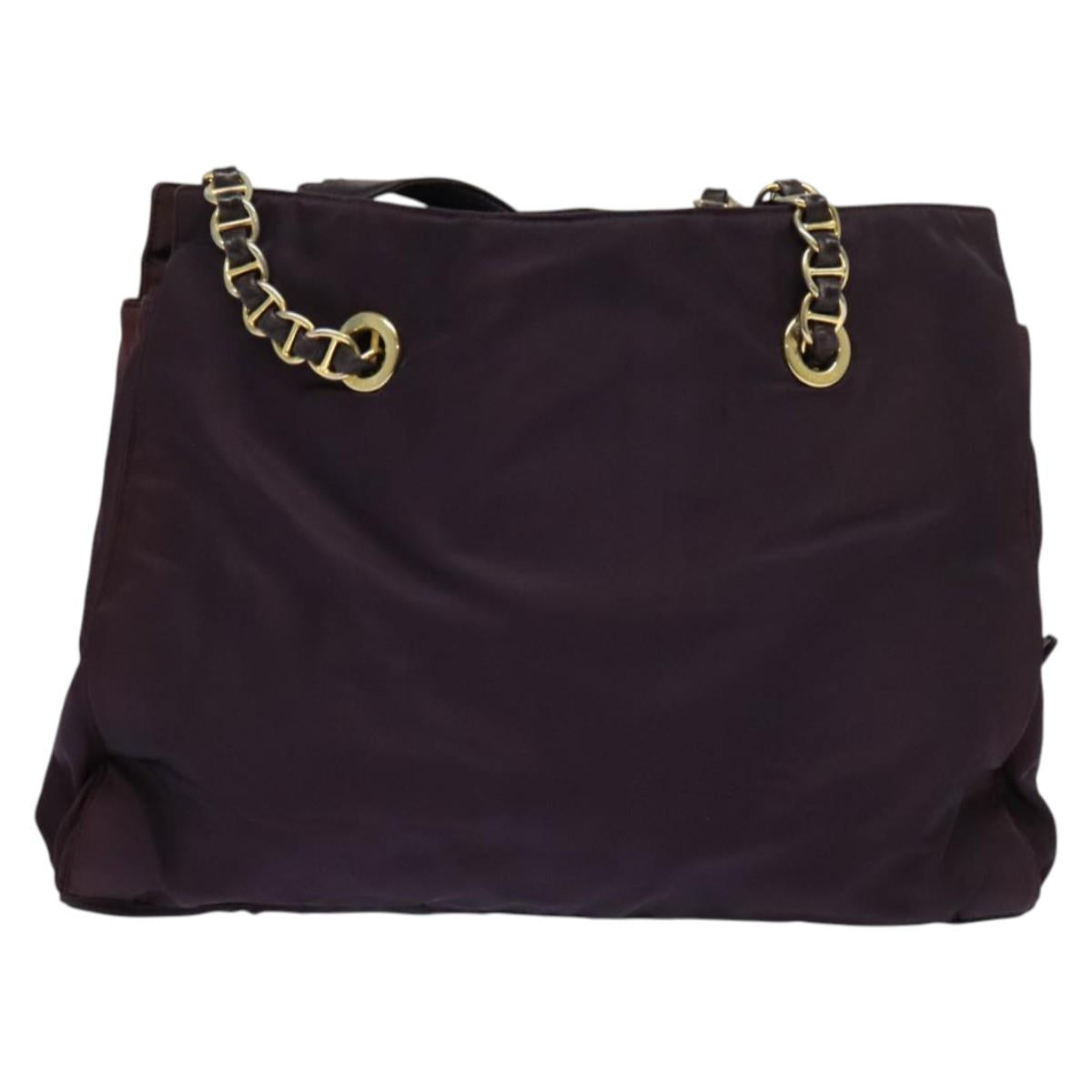 Prada Tessuto Purple Nylon Shoulder Bag (Pre-Owned)